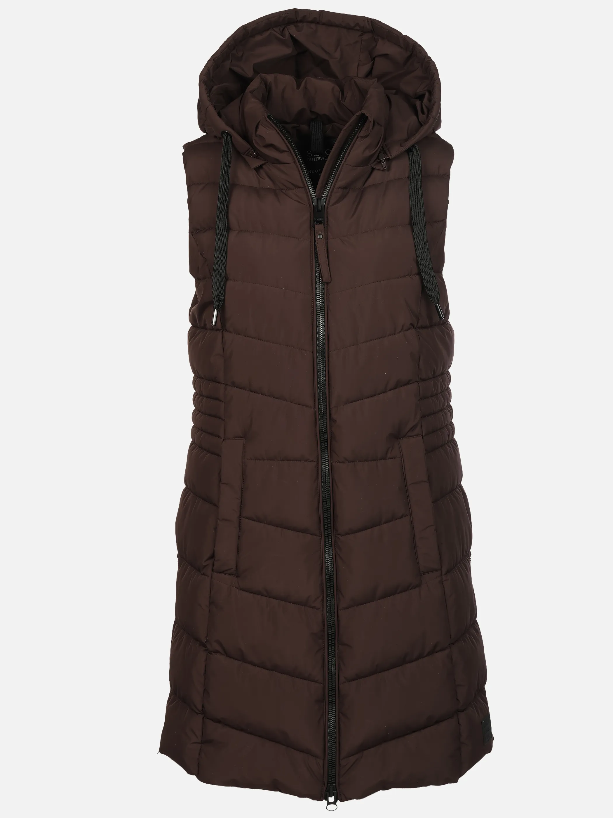 Sure Da. Steppweste mit abnehmbarer Kapuze Braun 928653 BROWN 1