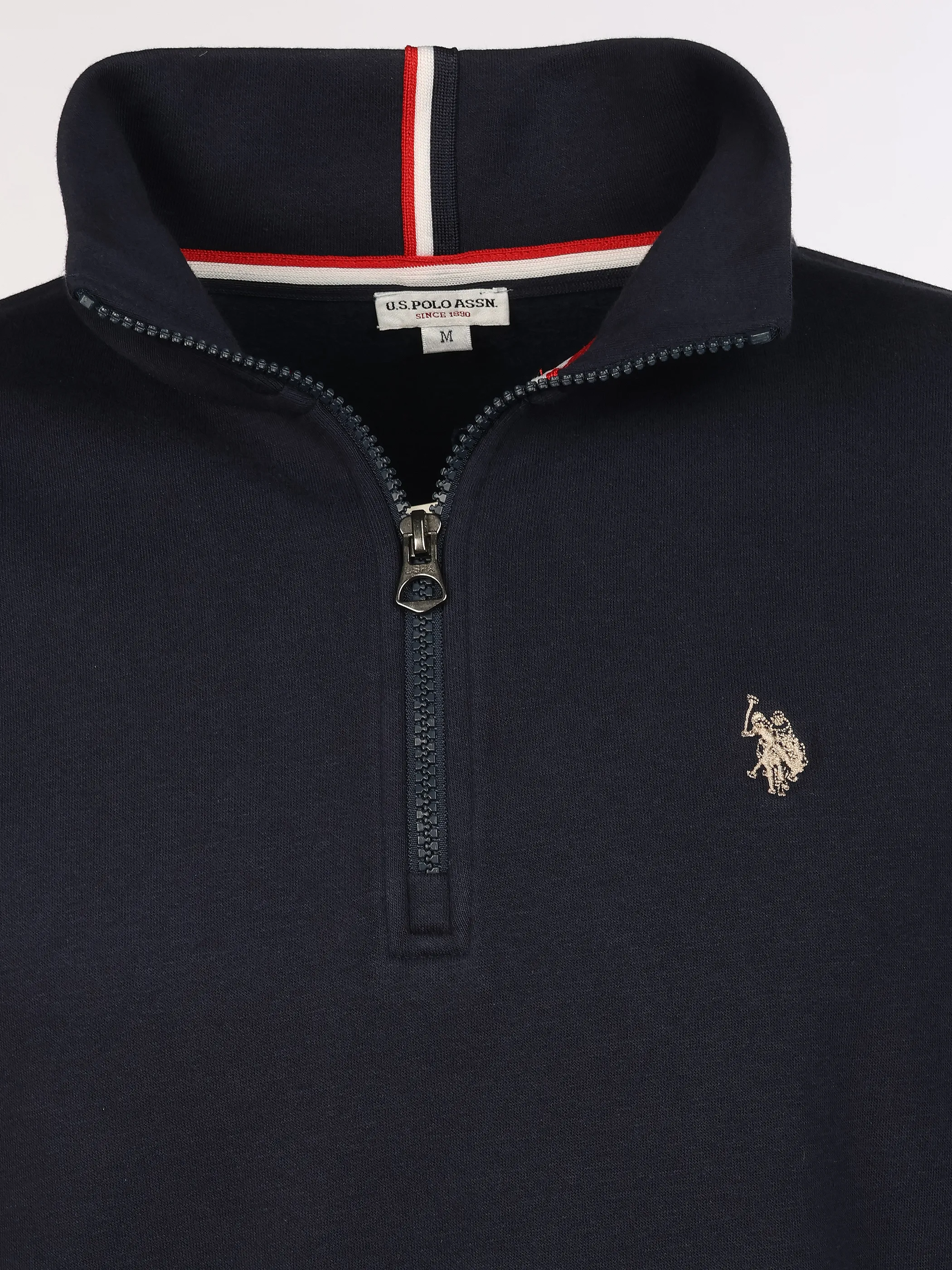 U.S. Polo Assn. He. Sweattroyer half zip Blau 929844 379 3