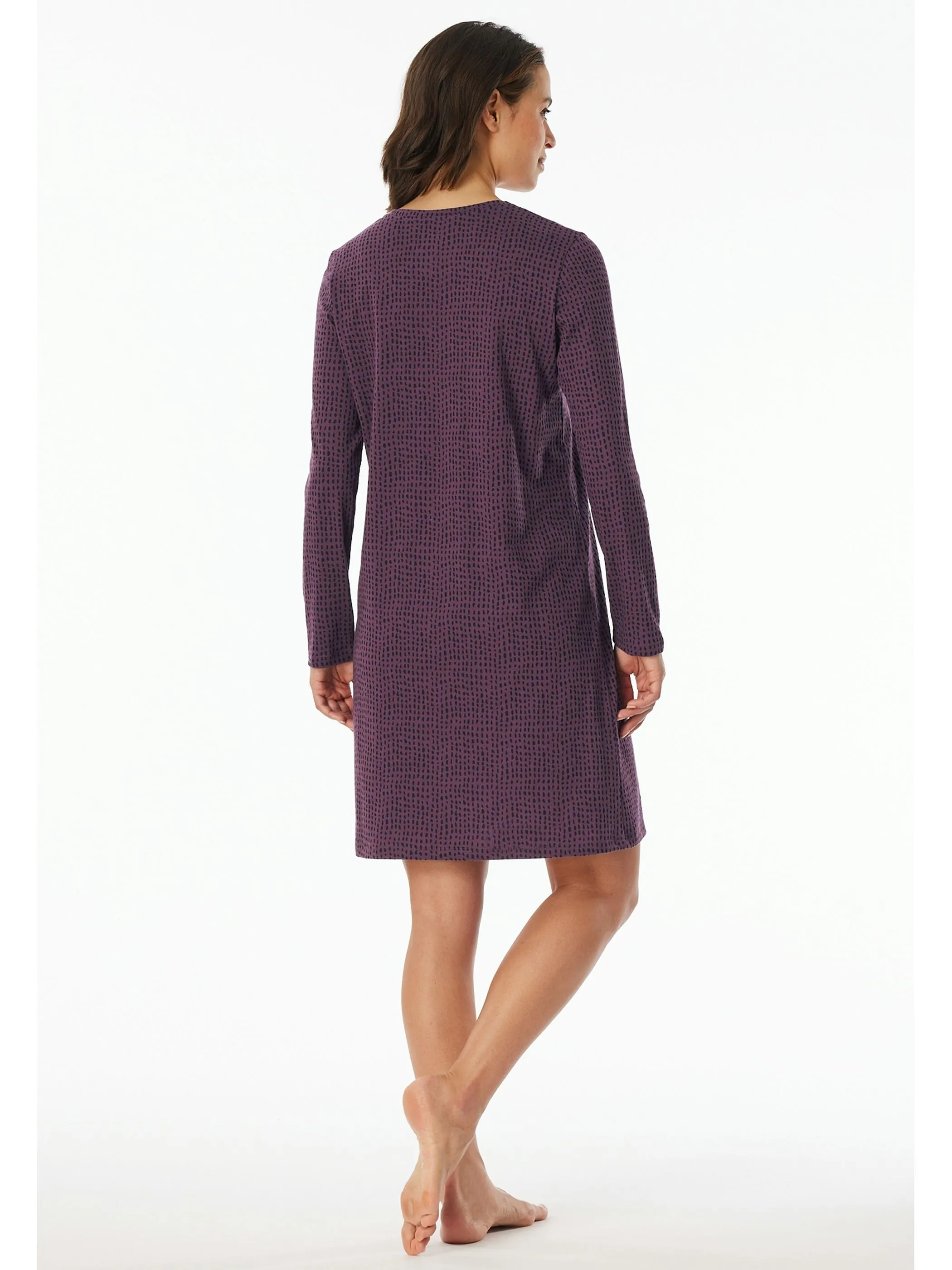 UNCOVER by Schiesser 182851 Sleepshirt 1/1 Arm, 95c Lila 914231 823 2
