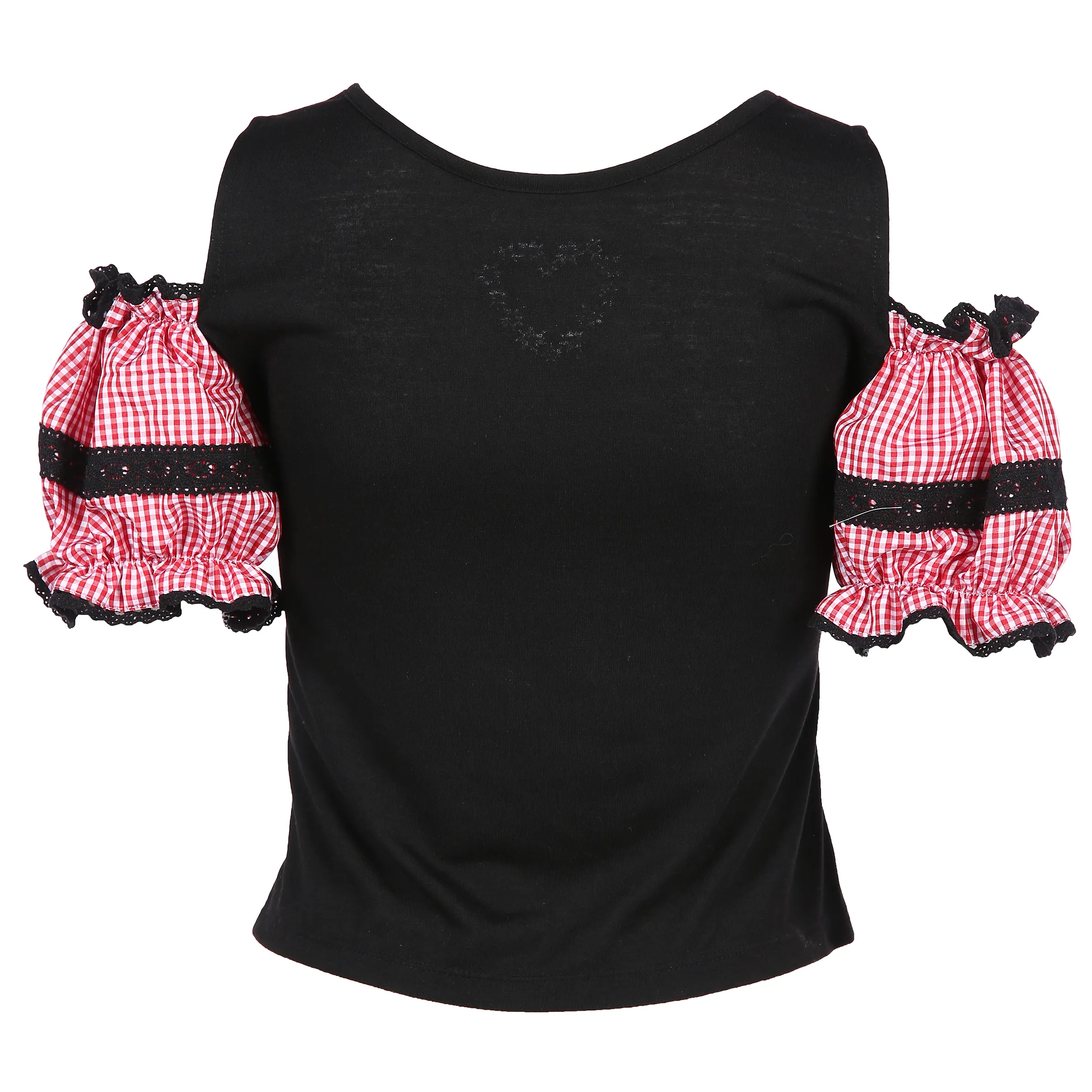 Brandl Tracht Da-Mieder-Shirt m. Karoeinsatz Schwarz 810323 SCHWARZ/RO 2 Brandl Tracht Da-Mieder-Shirt m. Karoeinsatz Schwarz 810323 SCHWARZ/RO 2