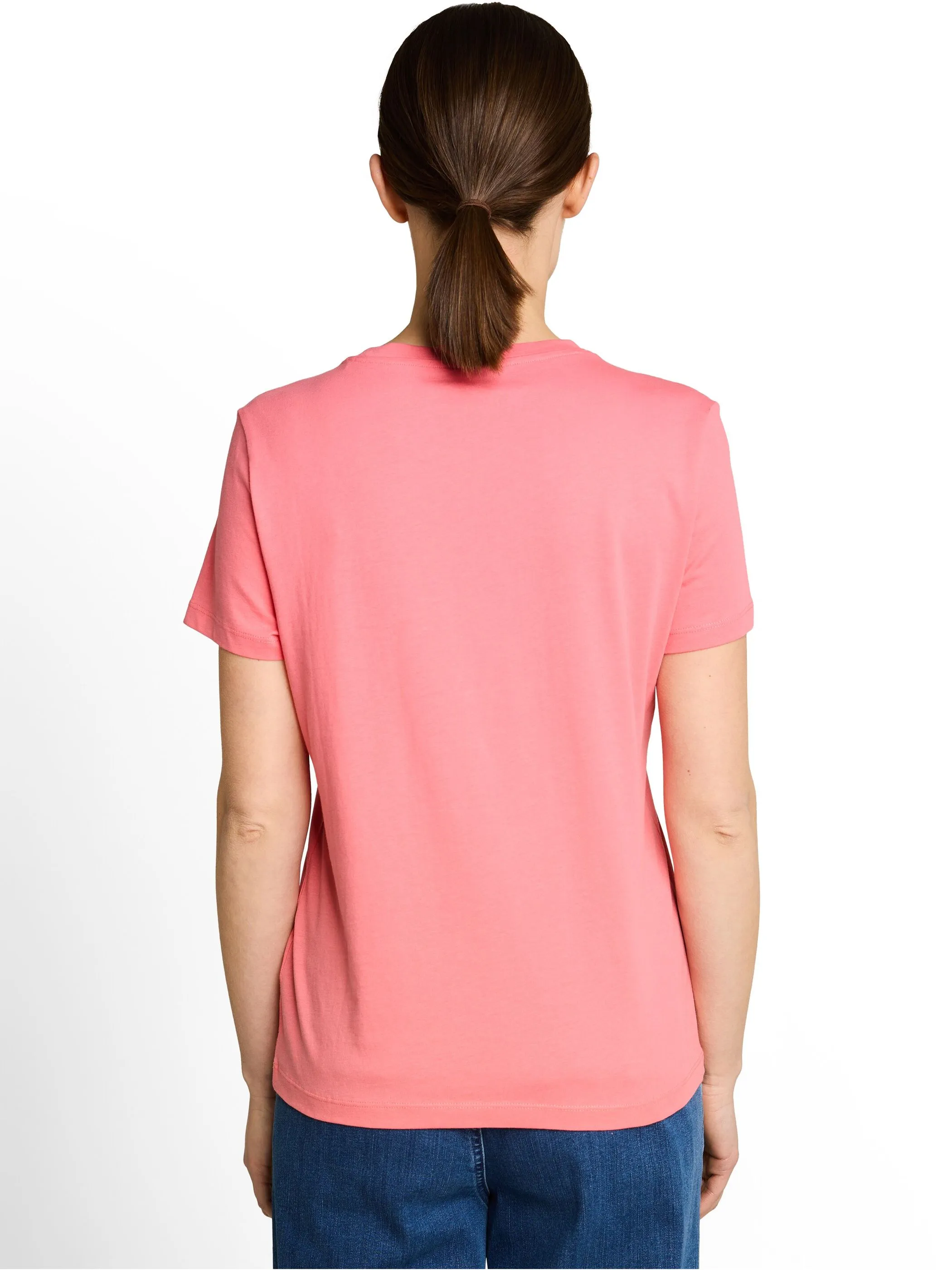 Tom Tailor 1051217 T-Shirt basic with print Pink 926010 40506 2