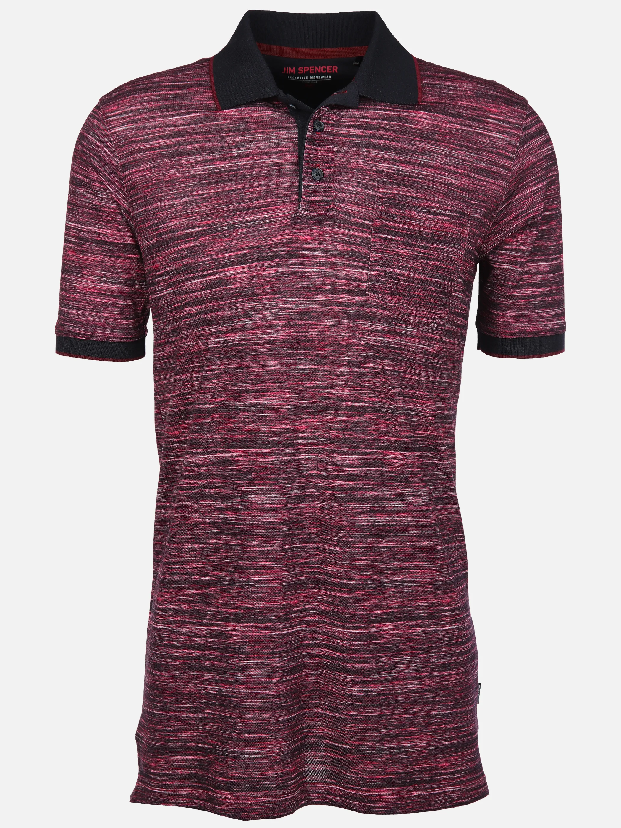 Jim Spencer He. Poloshirt 1/2 space print Rot 910732 RED 1 Jim Spencer He. Poloshirt 1/2 space print Rot 910732 RED 1