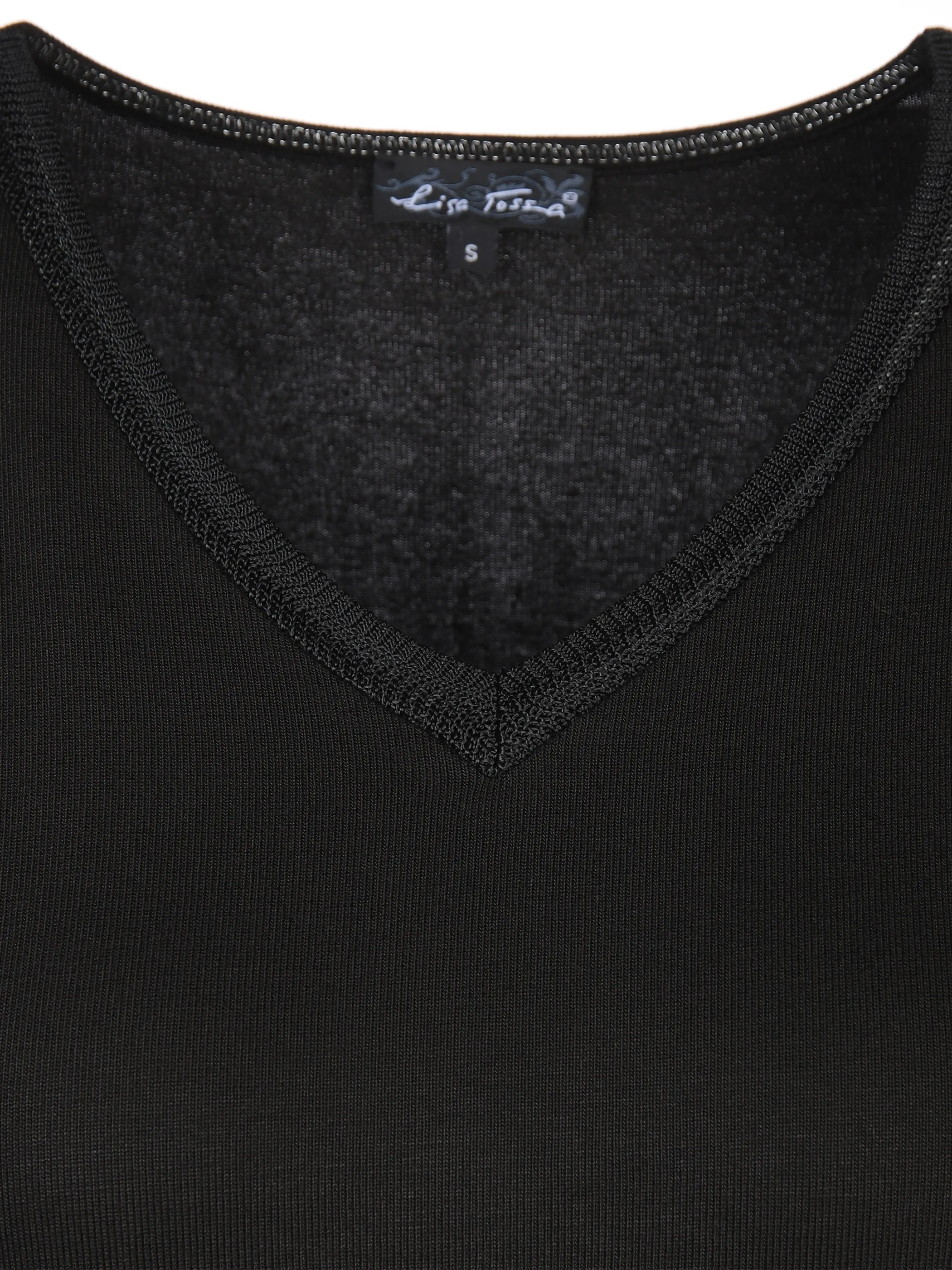 Lisa Tossa Da-T-Shirt m.V-Ausschnitt Schwarz 877642 SCHARZ 3 Lisa Tossa Da-T-Shirt m.V-Ausschnitt Schwarz 877642 SCHARZ 3