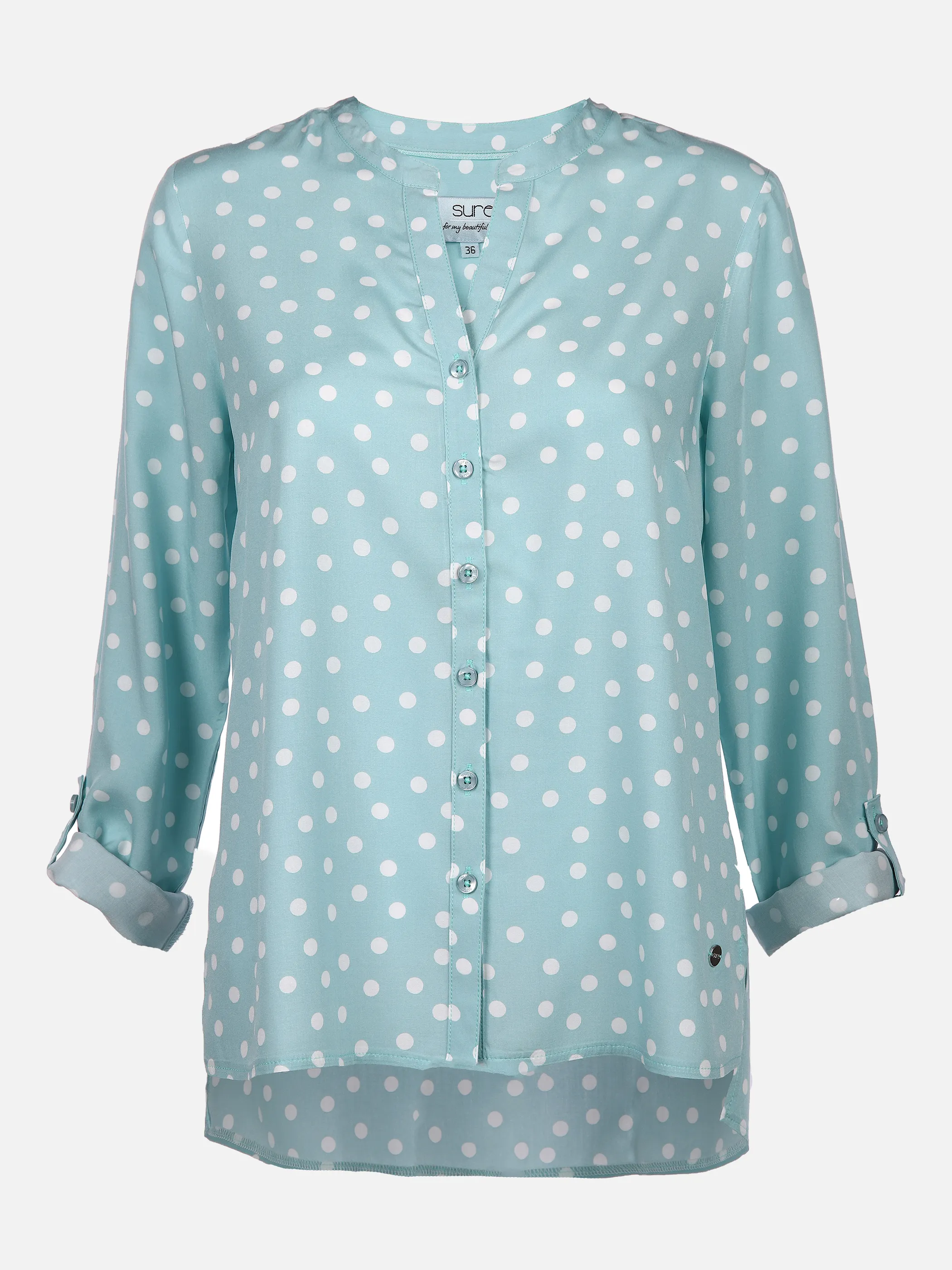 Sure Da-Bluse Punkte/Streifen Blau 851855 PUNKTE SAL 1