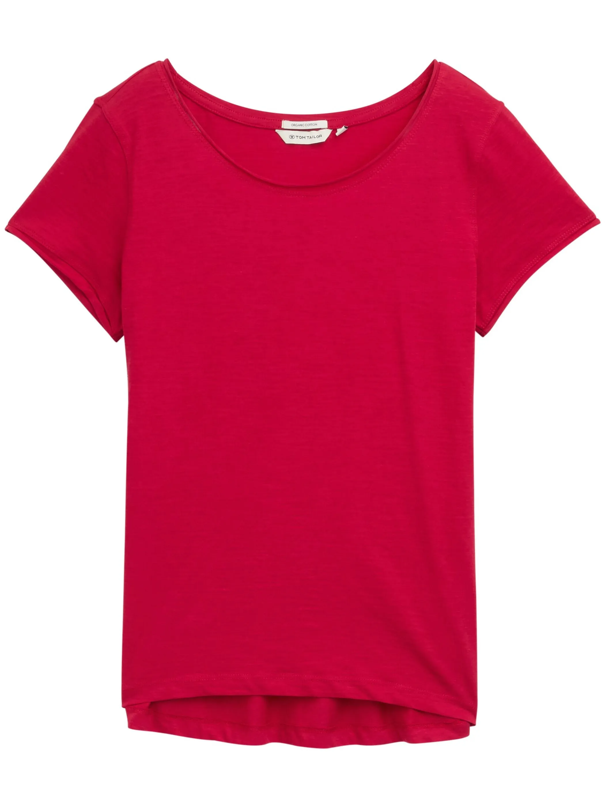 Tom Tailor 1047244 T-shirt slub crew neck Rot 908821 37989 1