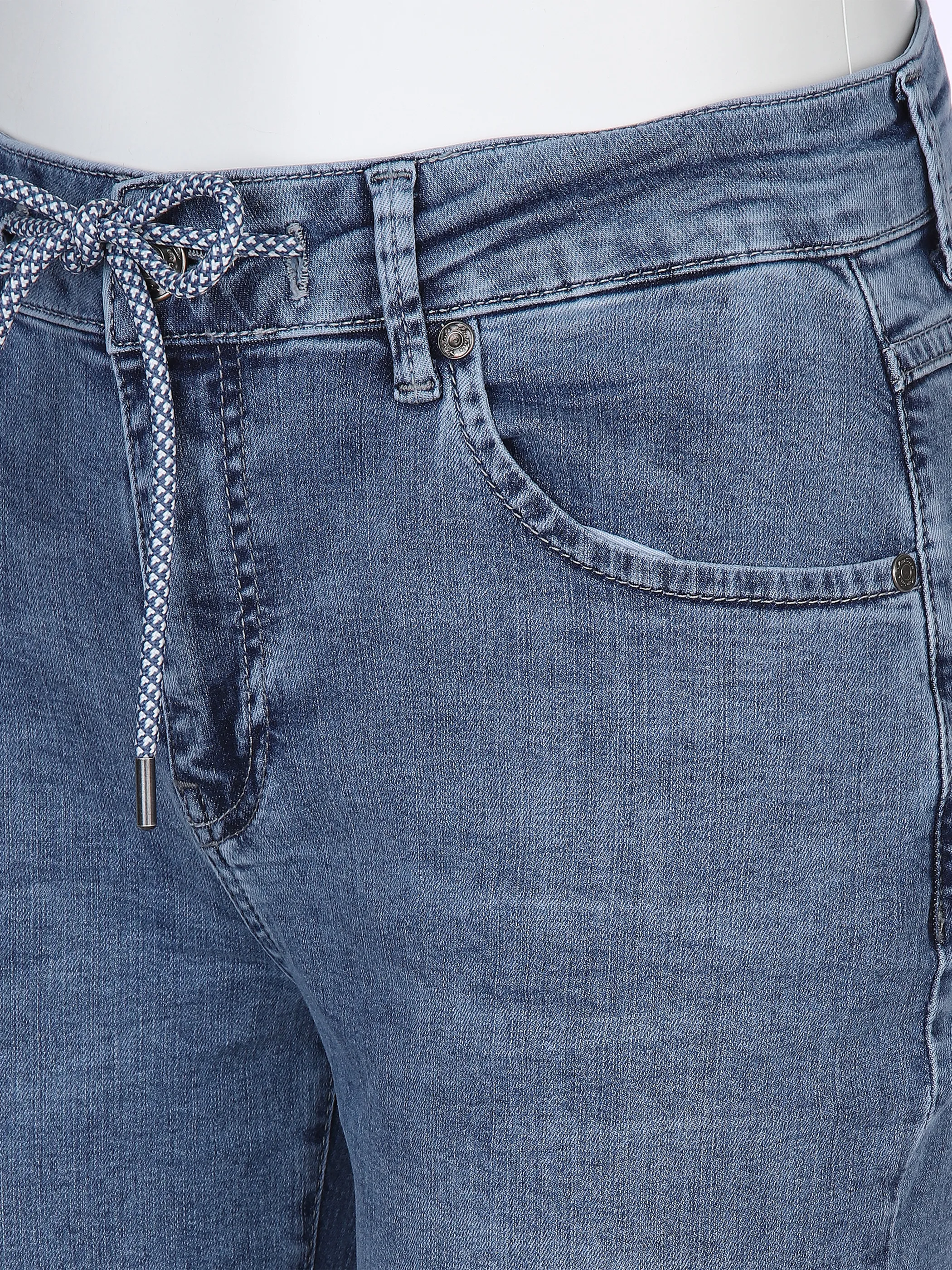Lisa Tossa Da-Jeans m. Bindeband Blau 862059 MID BLUE 3