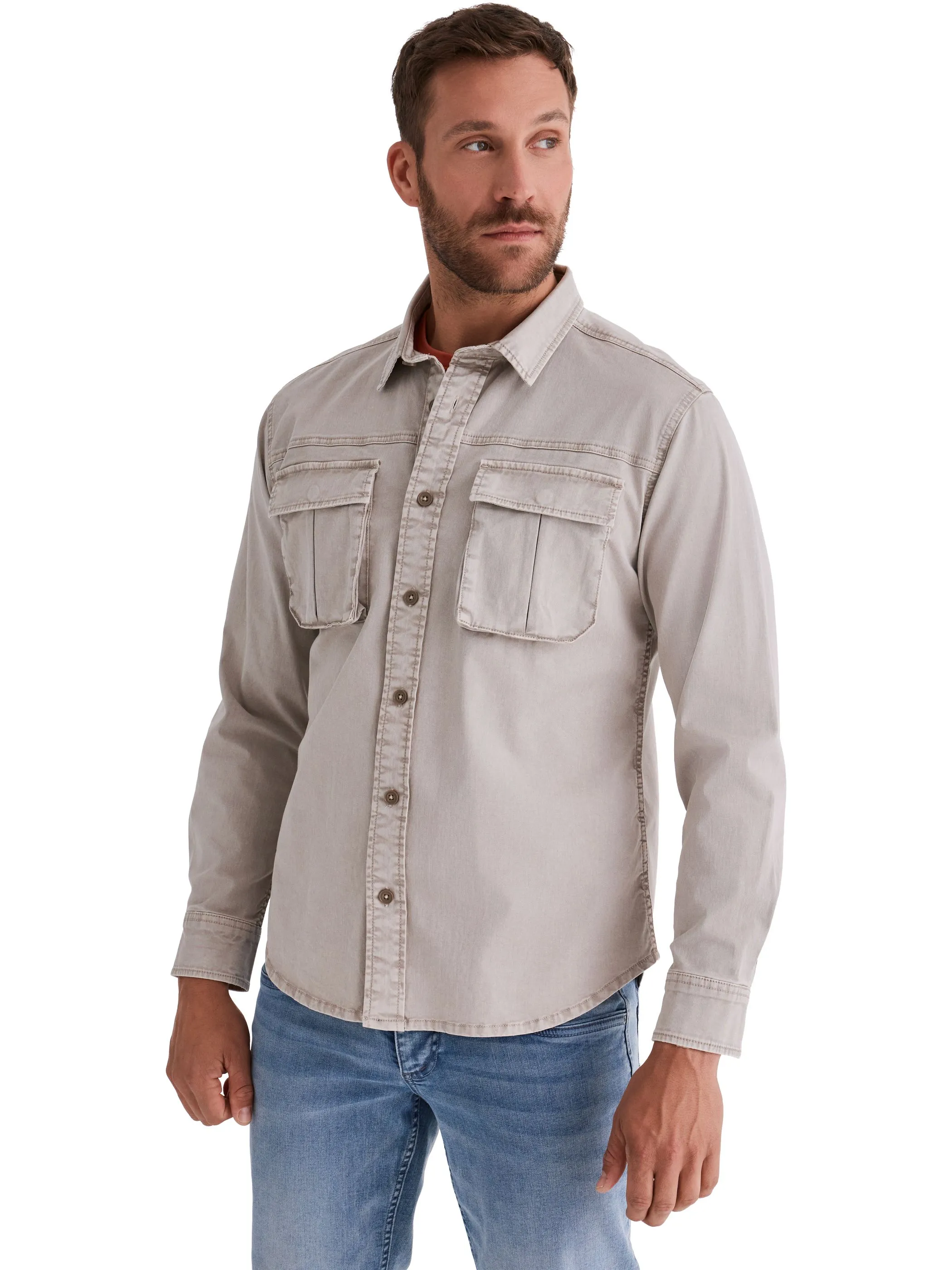 HERO by John Medoox 73130190001283 He. Bluse/Hemd, Beige 928388 1283 1