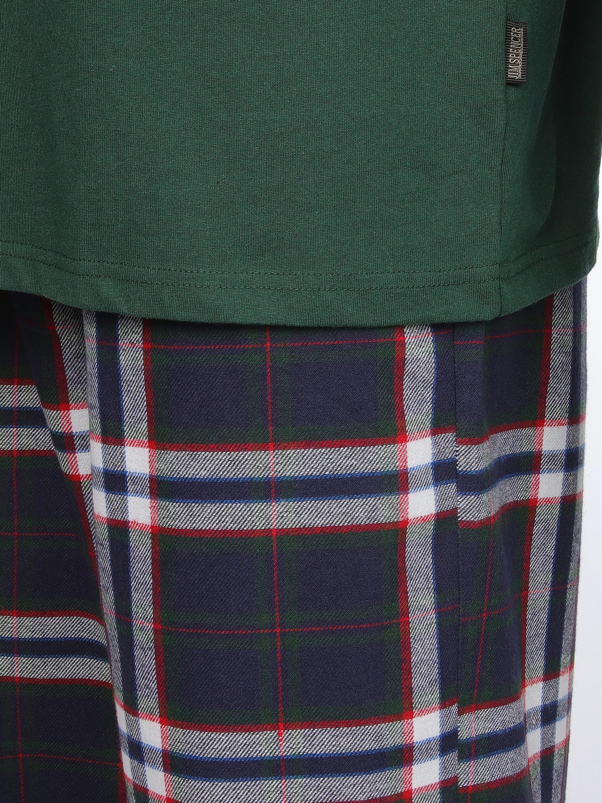 Jim Spencer He. Schlafanzug lang Hose karr Grün 913585 GRÜN 3