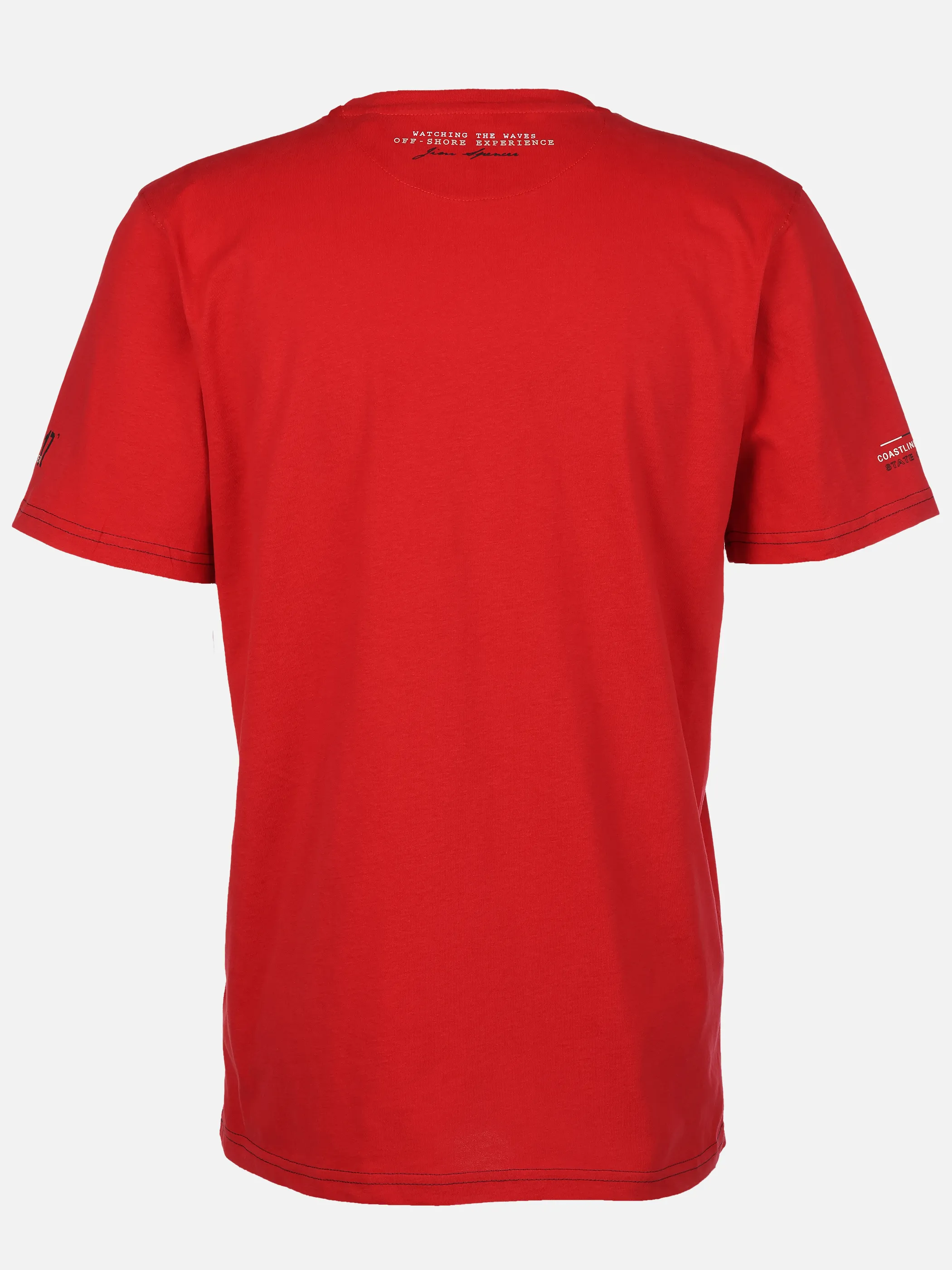 Jim Spencer He. T-Shirt 1/2 Arm Streifenpr Rot 926457 RED 2