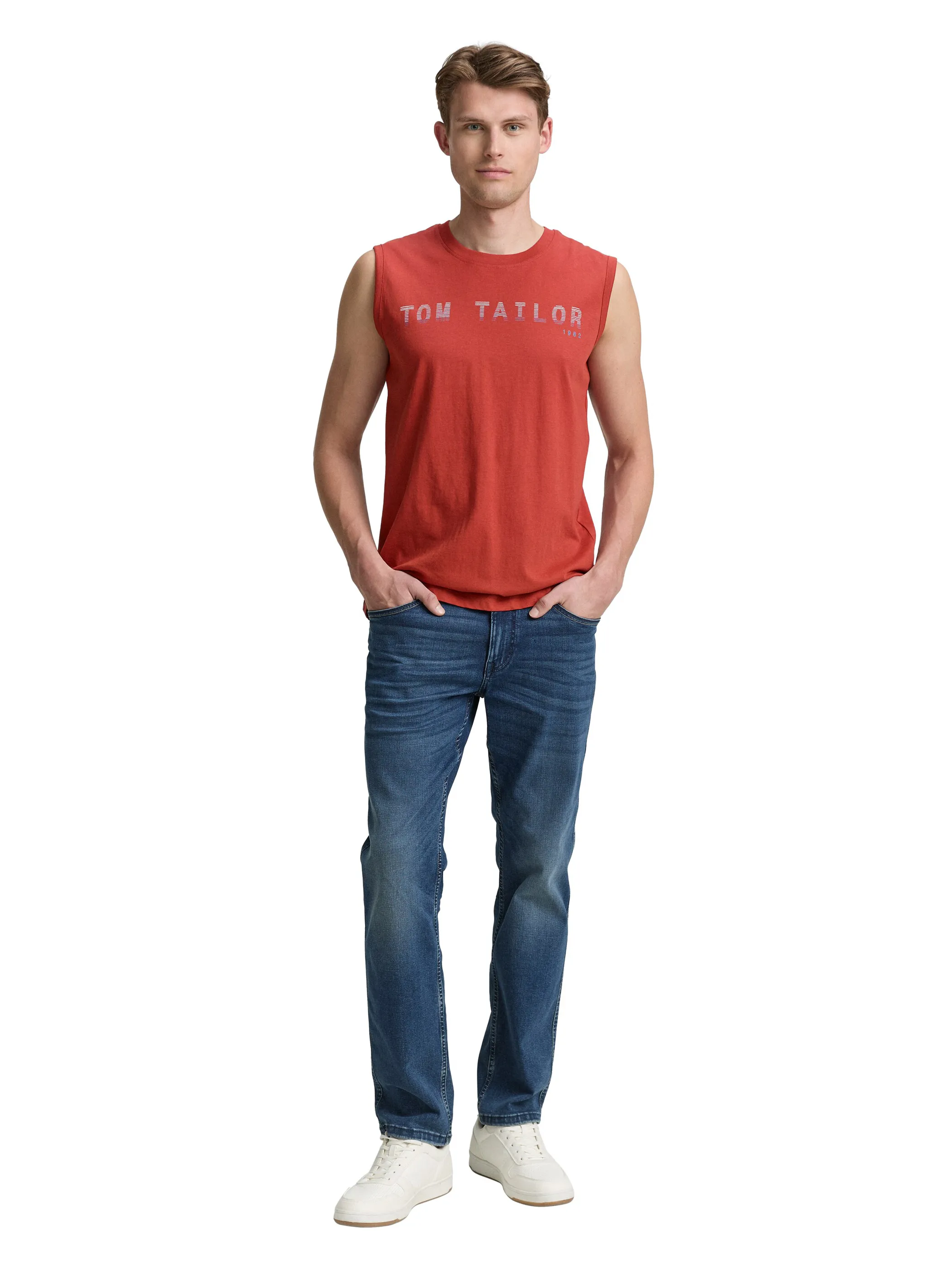 Tom Tailor 1046790 tanktop with print Rot 910587 14302 4
