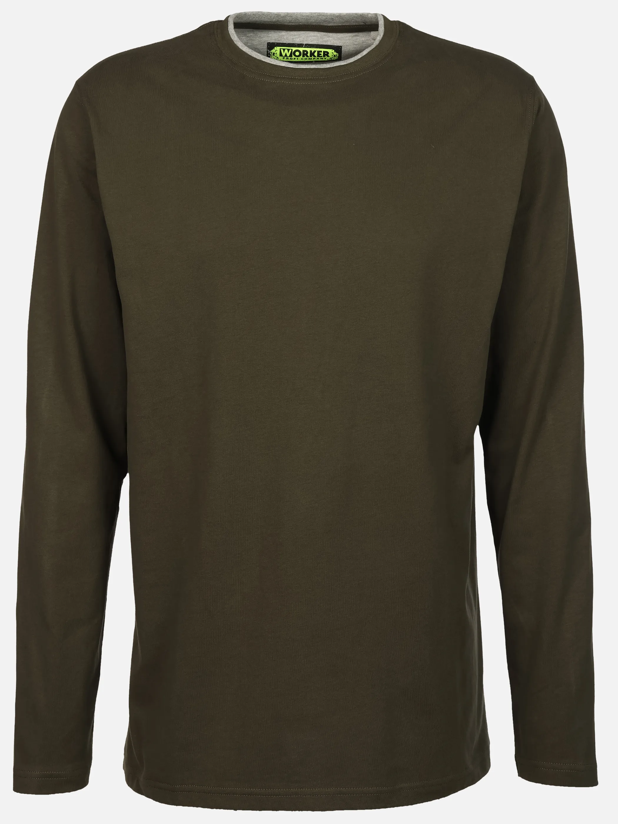 Worker He. T-Shirt 1/1 Arm 2in1 basic Oliv 930535 OLIVE 1