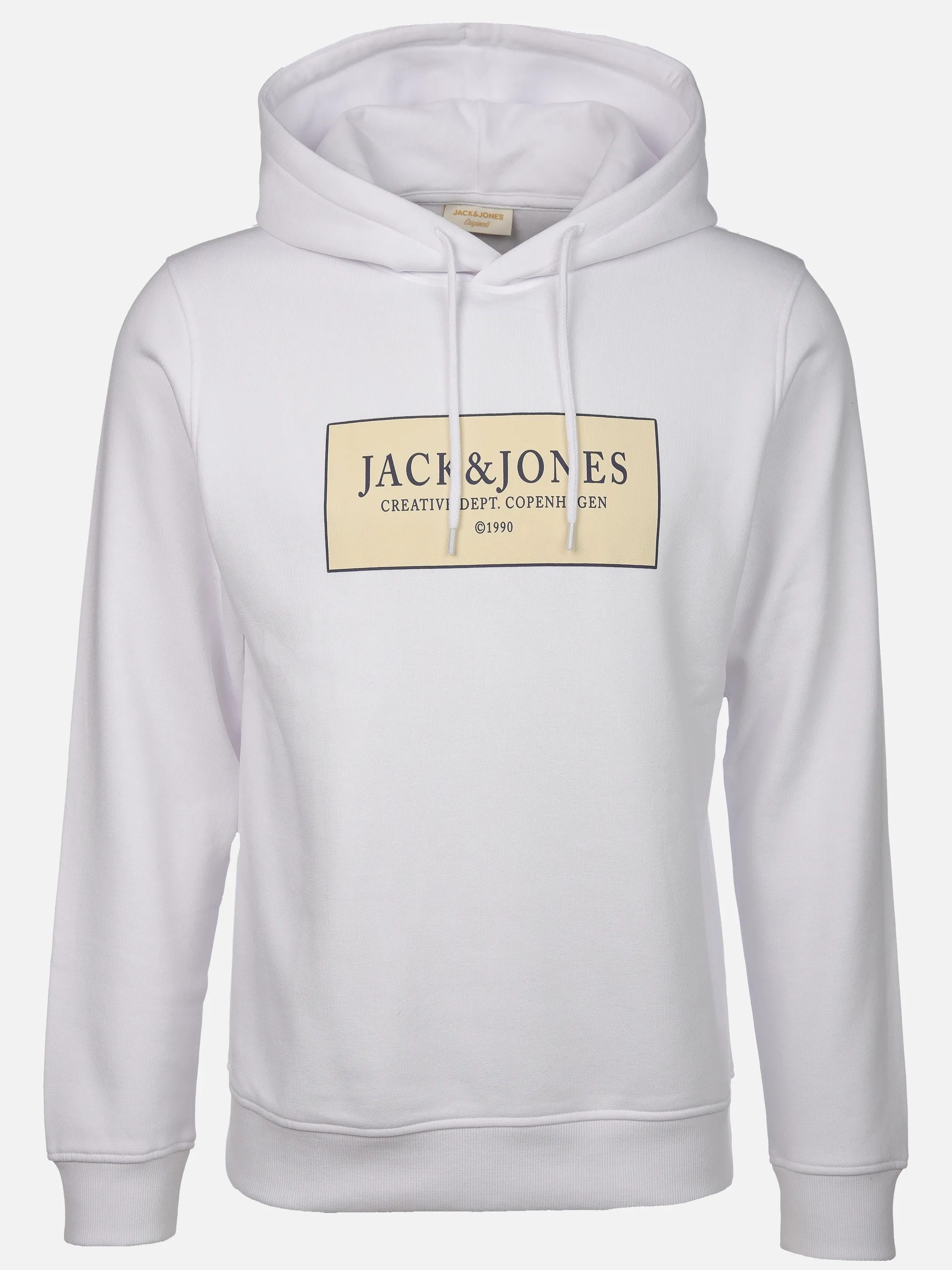 Jack Jones 12294620 JORGREENE SWEAT HOOD Weiß 918390 177627 1