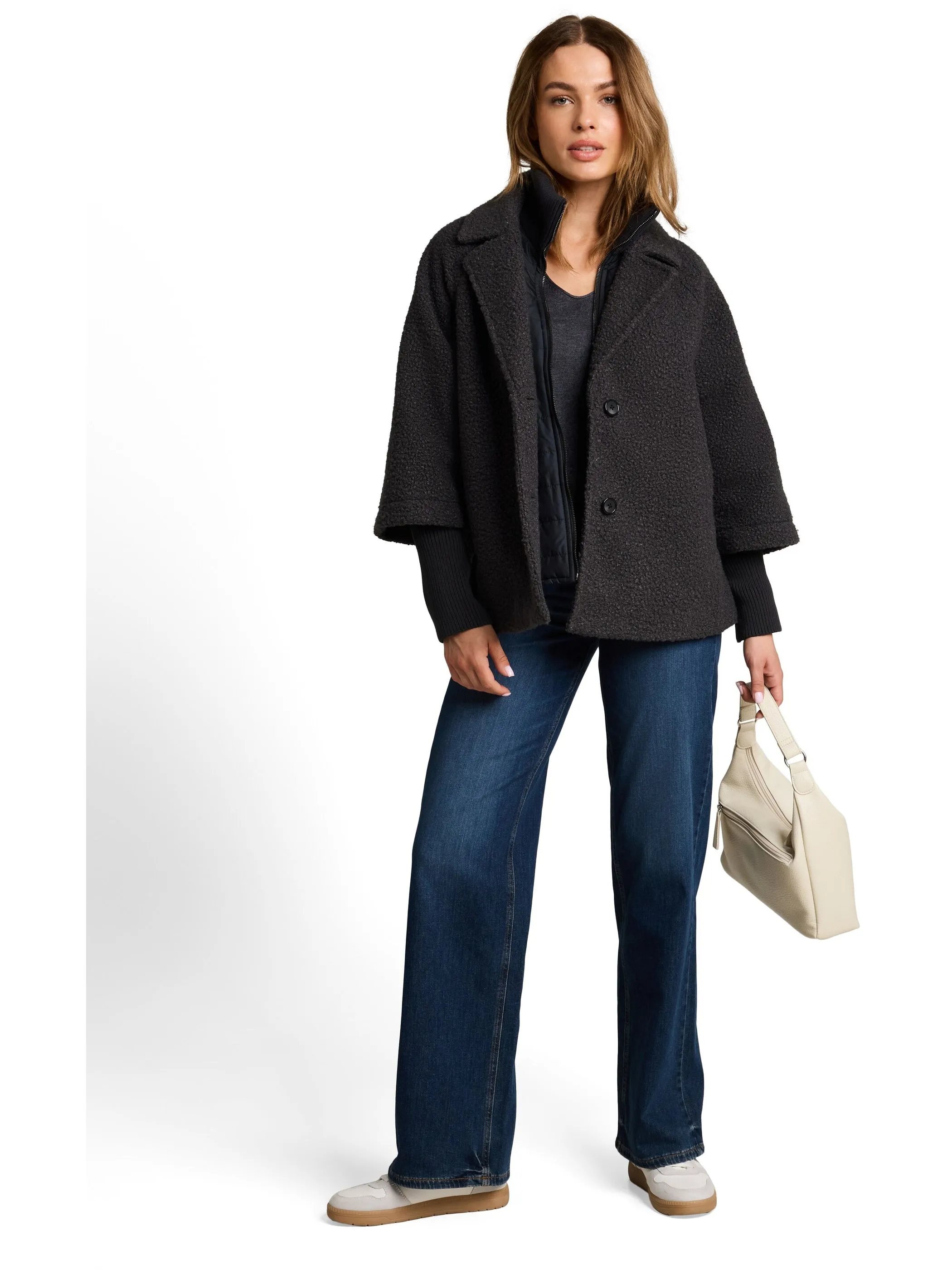 Tom Tailor 1051134 cosy cape jacket Grau 934175 41131 4