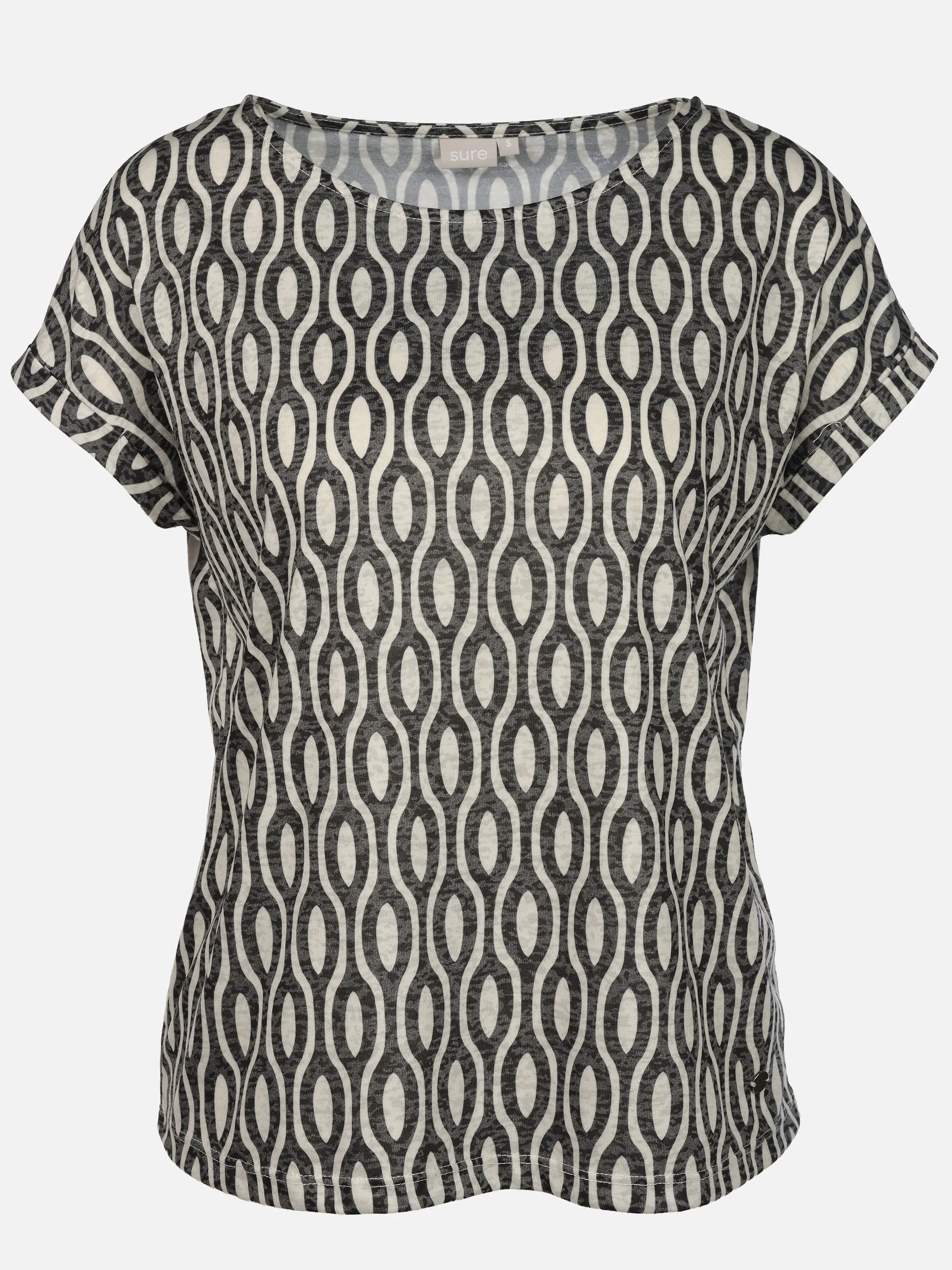 Sure Da. T-Shirt m. überschnittenem Arm Schwarz 930807 OVAL 1