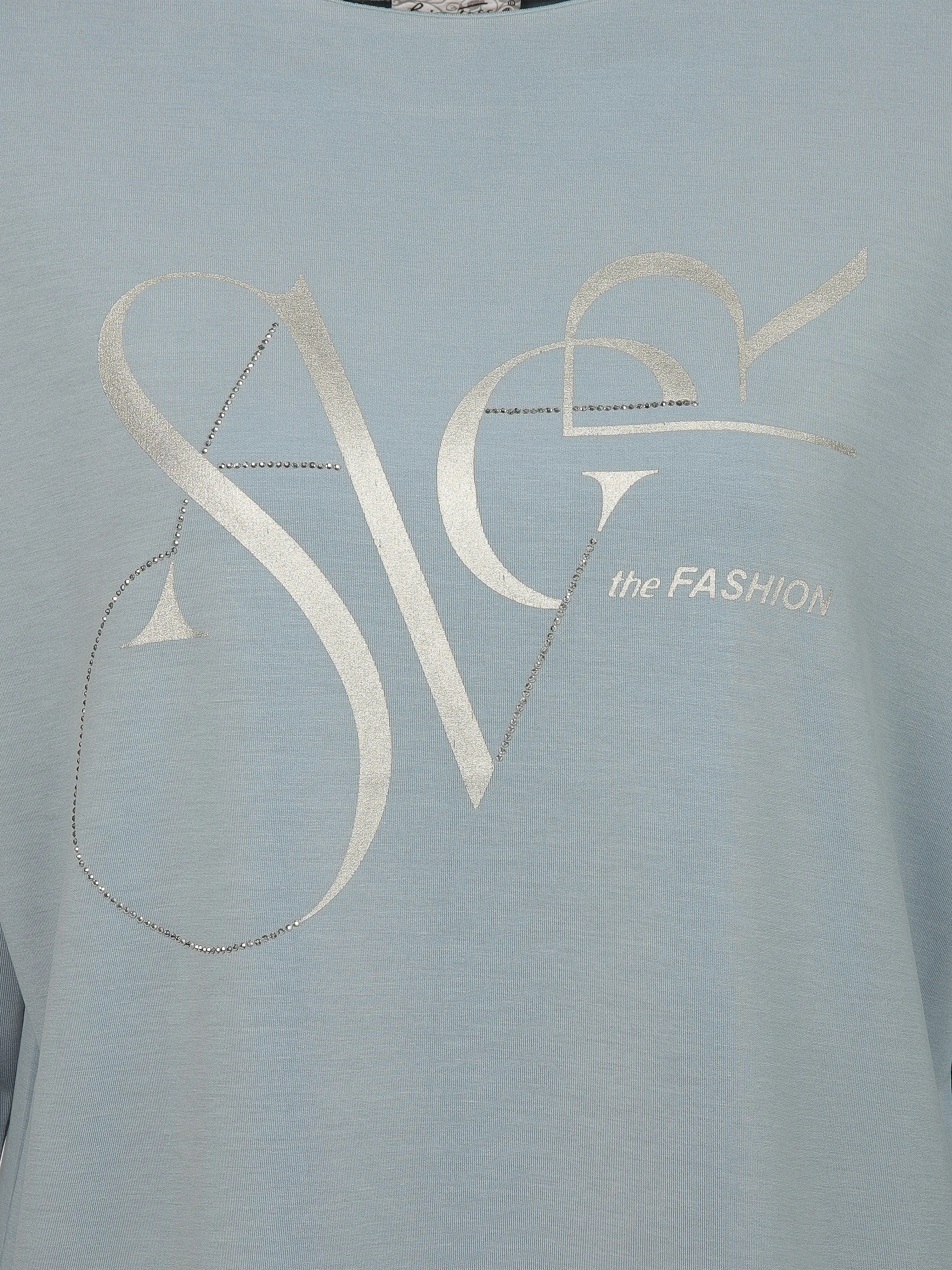 Lisa Tossa Da-Sweatshirt m. Foliendruck Blau 914559 BLUE 3