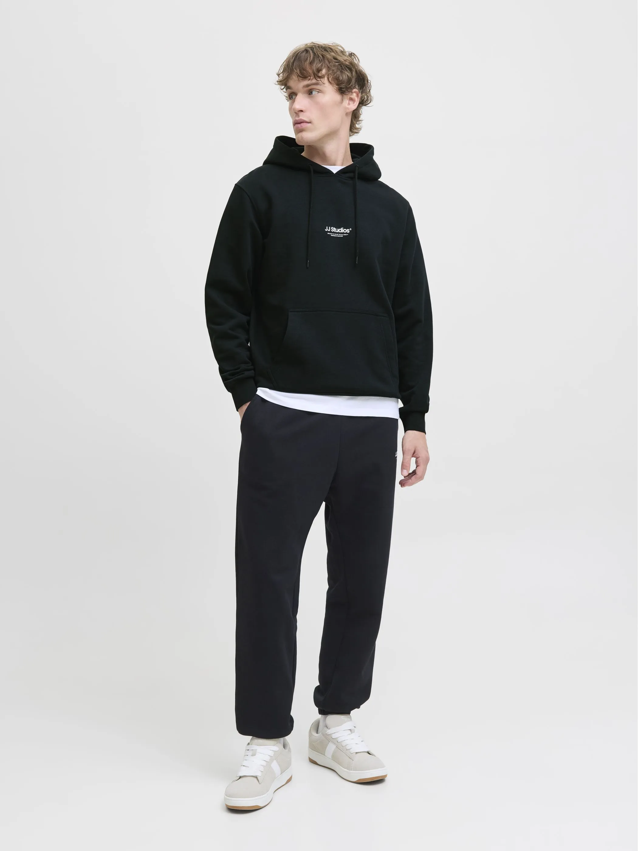 Jack Jones 12278789 JJESOHO SWEAT HOOD NO Schwarz 912423 178012 4