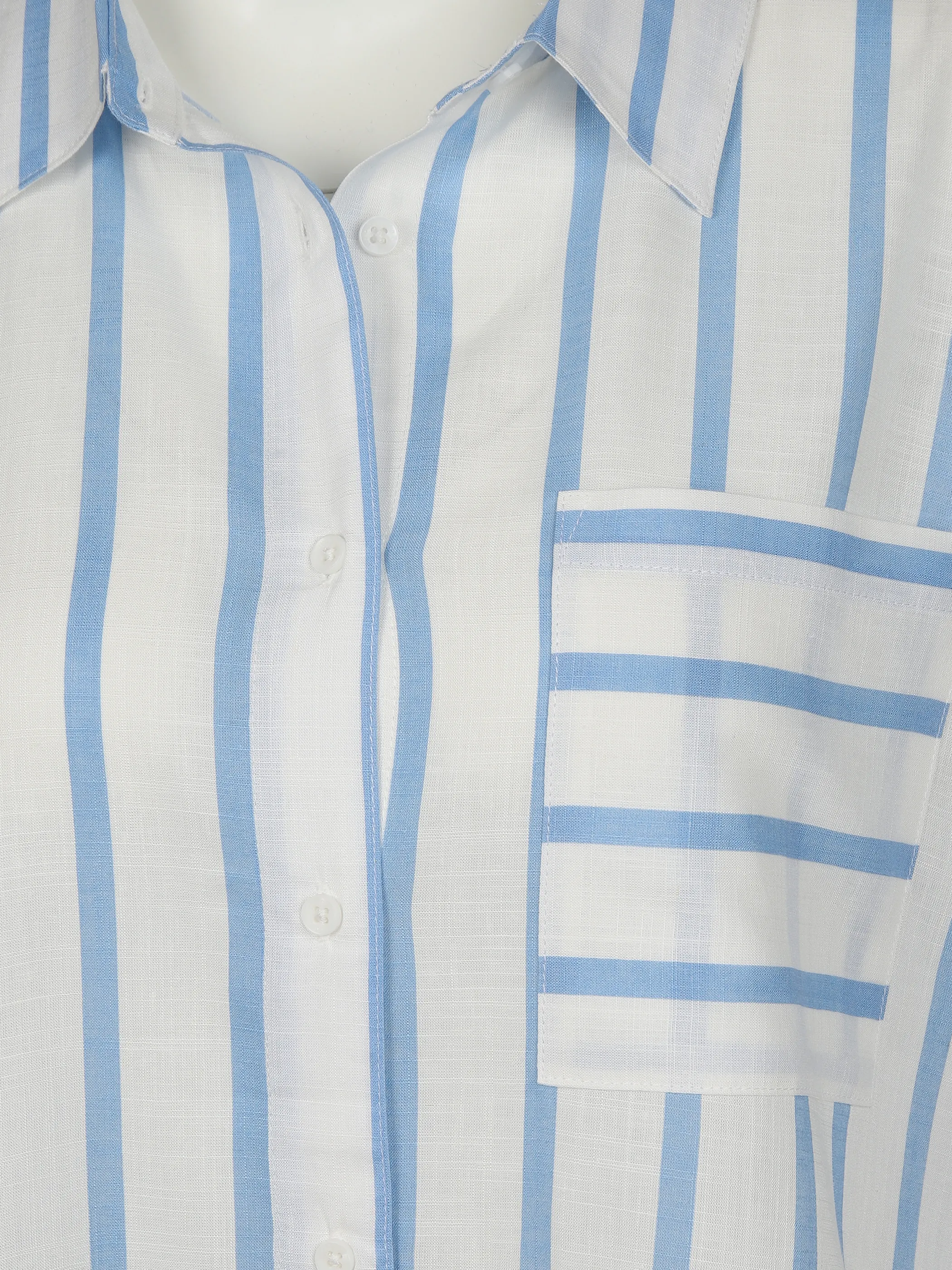 Lisa Tossa Da-Streifenbluse m. Brusttasch Weiß 890815 OFF/CORN 3 Lisa Tossa Da-Streifenbluse m. Brusttasch Weiß 890815 OFF/CORN 3