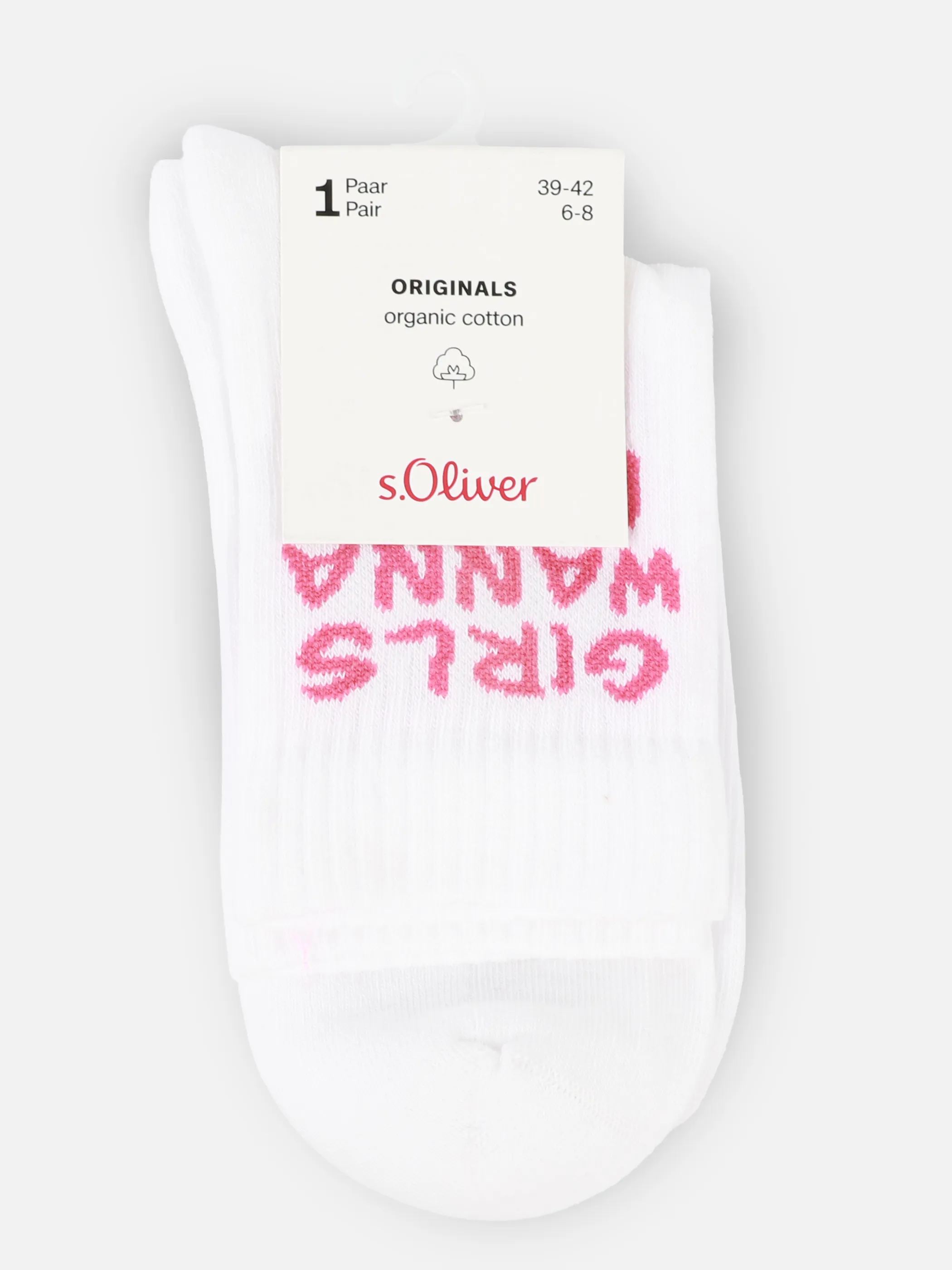 s.Oliver S20111 DA Tennis Socken Sprüche Weiß 928778 1007 2