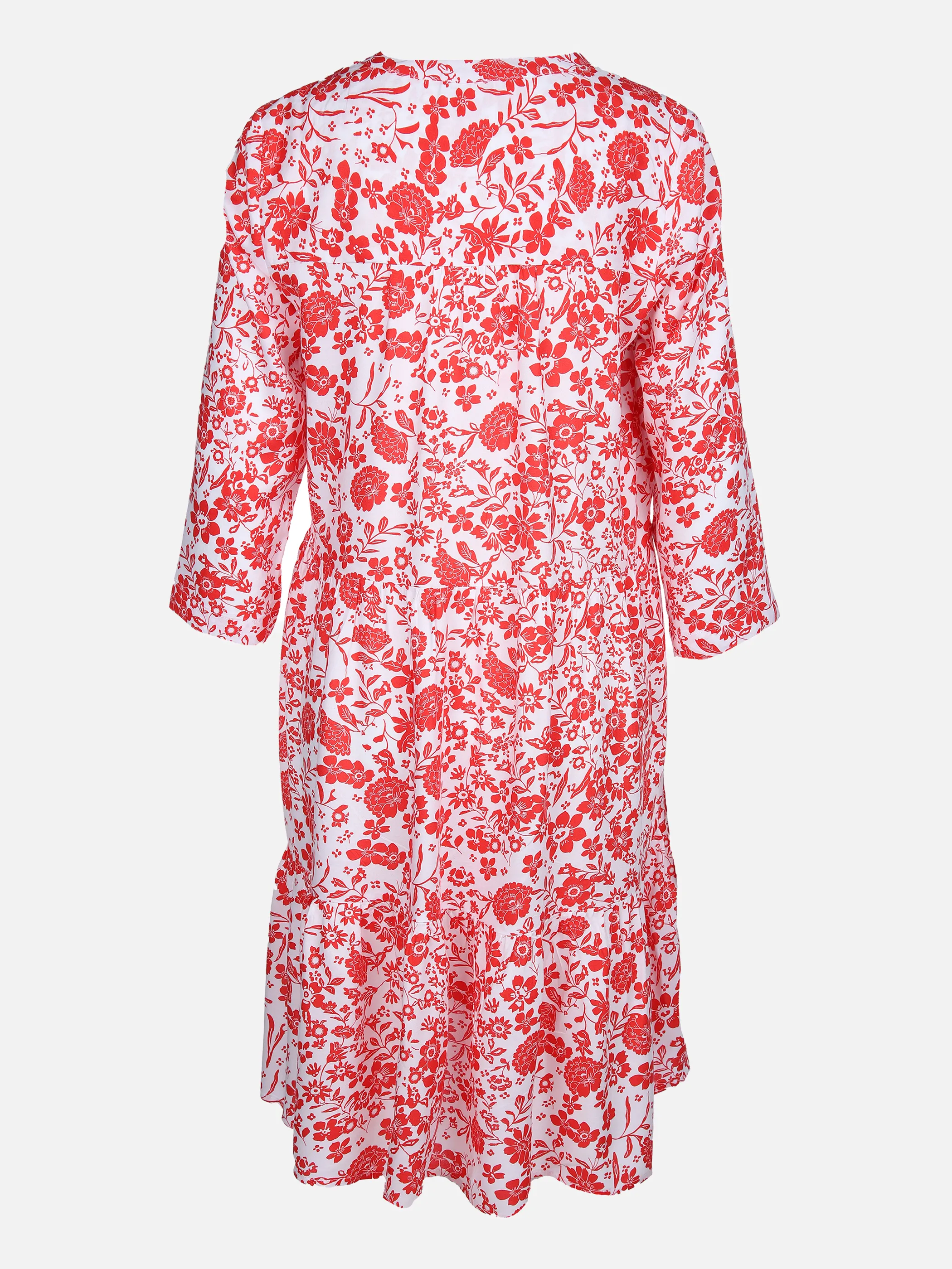 Sure Da-Volantkleid m.Allover-Print Weiß 863523 WEIß/ROT 2