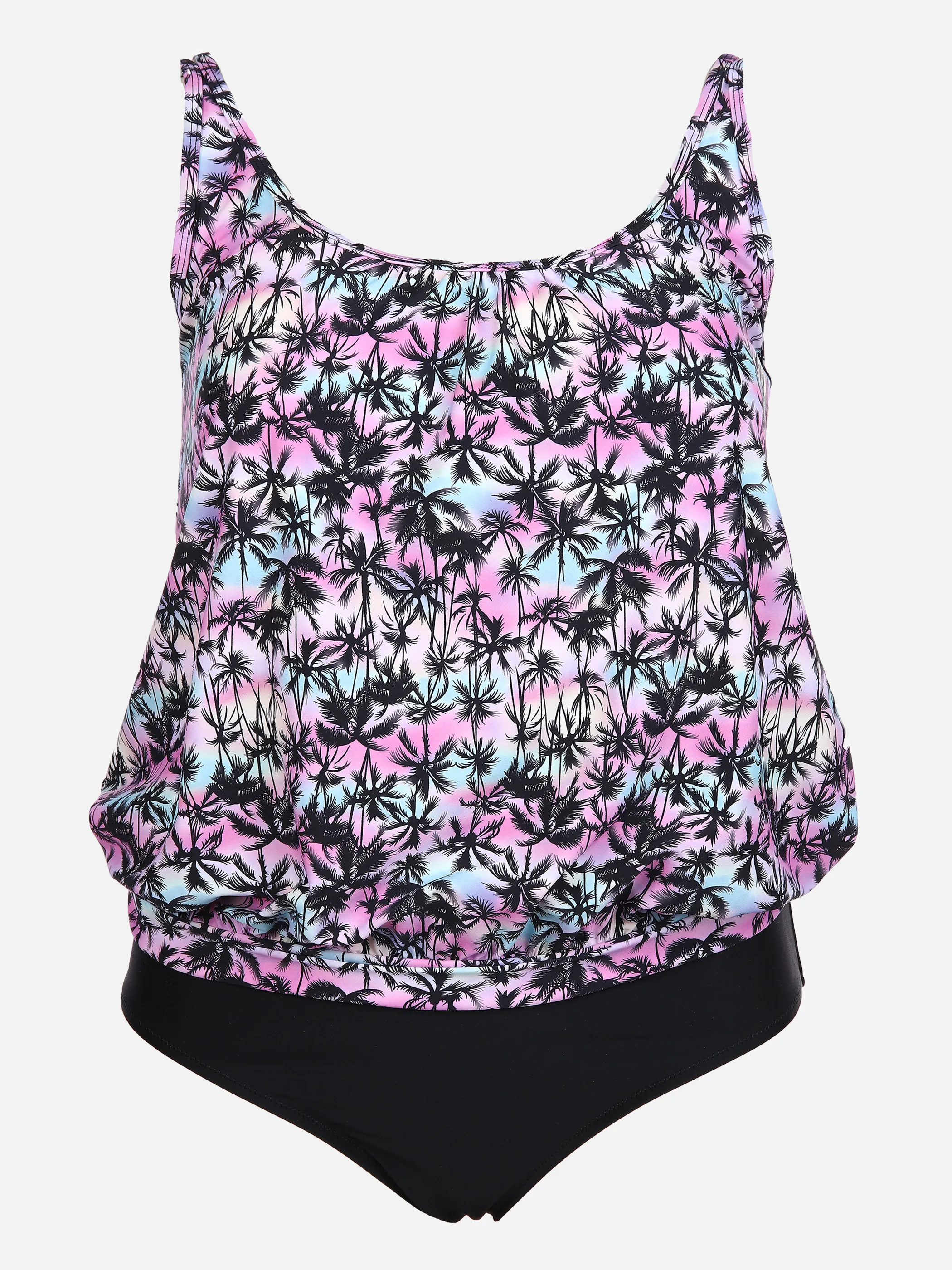 Sonja Blank Da-Gr. Größen Tankini-Set Schwarz 851138 BLACK/PURP 1 Sonja Blank Da-Gr. Größen Tankini-Set Schwarz 851138 BLACK/PURP 1