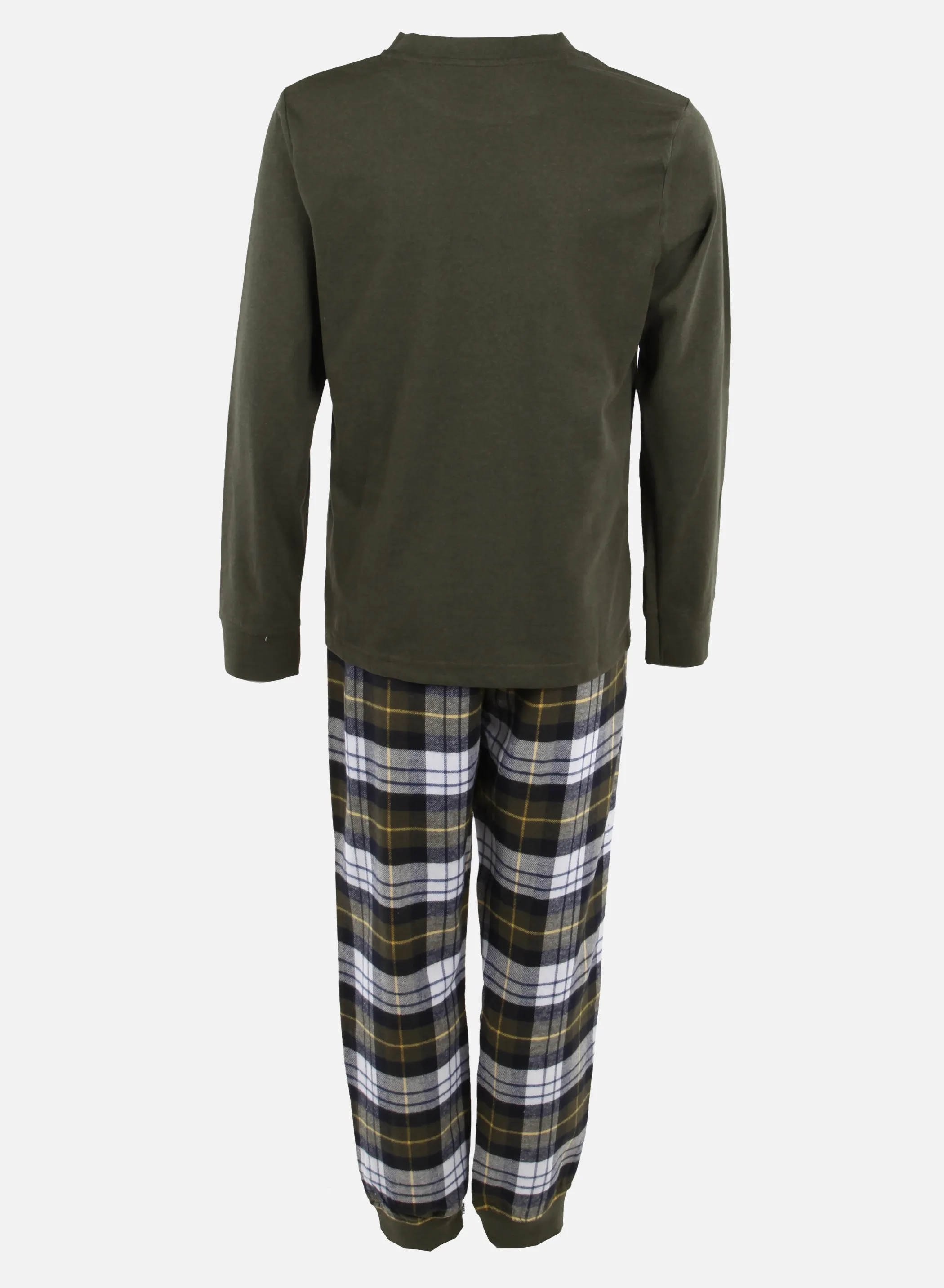 One Way Teener Boys  Pyjama Flanell Karo Grün 929620 GRÜN 2