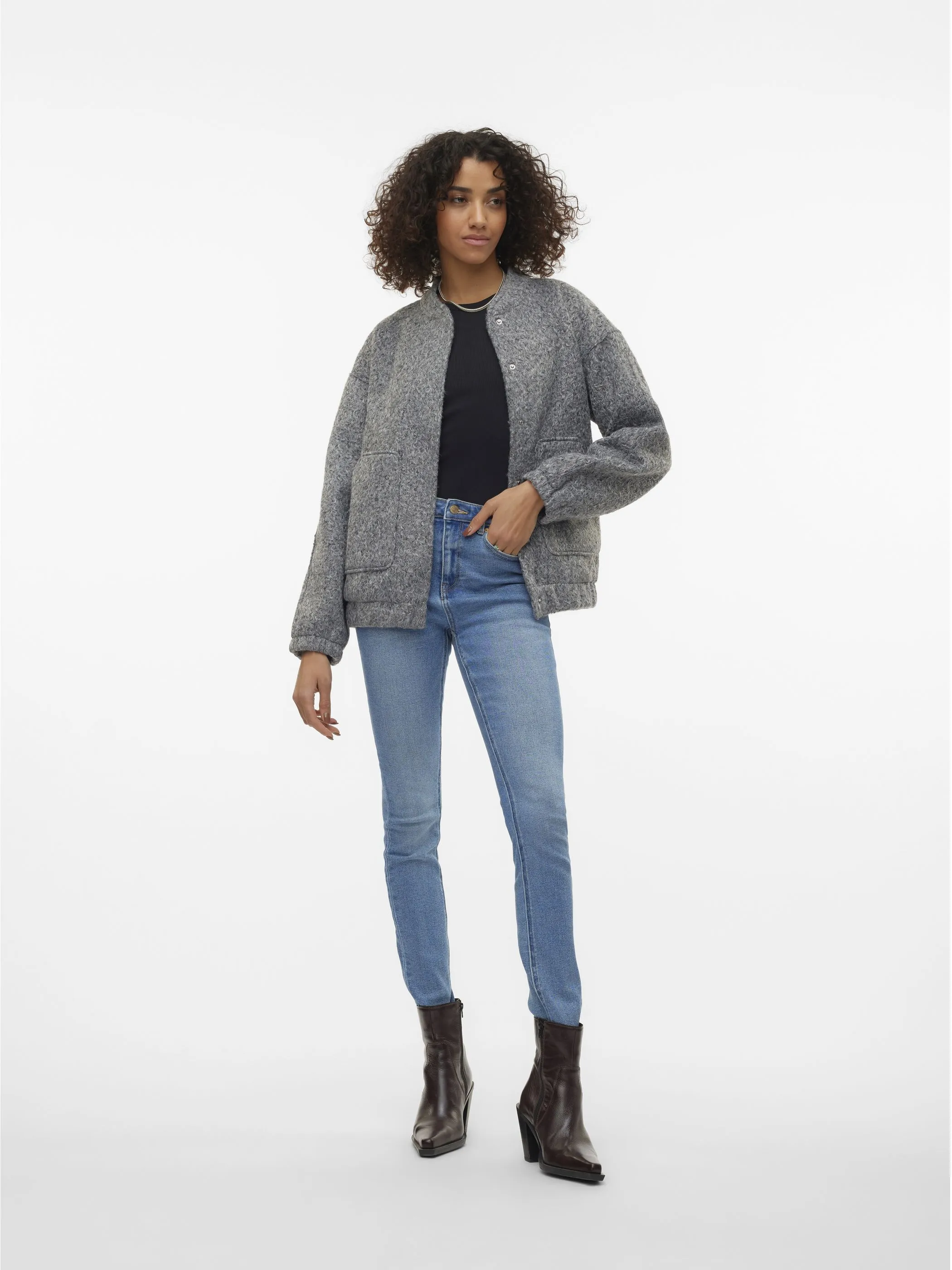 Vero Moda 10304921 VMAMBER ELITE BOMBER Grau 897705 178995 4