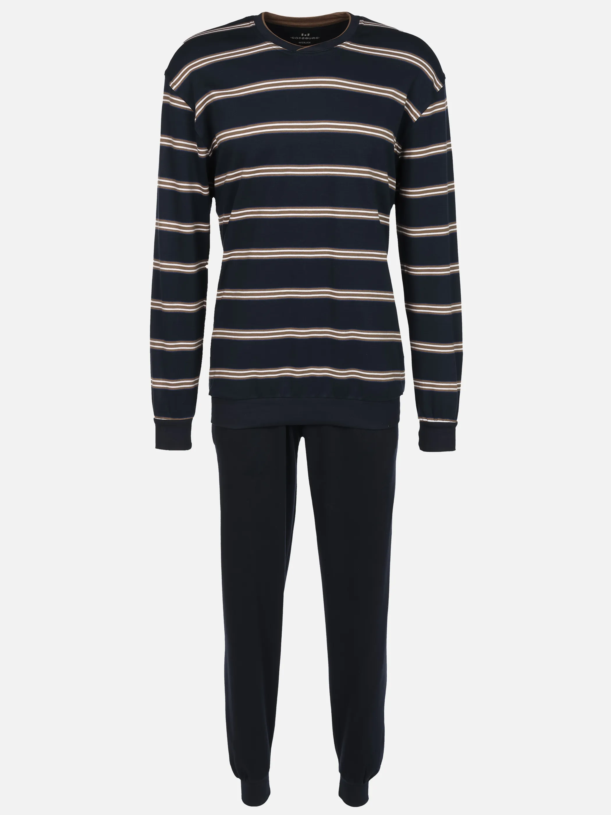 Götzburg 452348/7308 HE-Pyjama, Rundhal Blau 915488 632 1