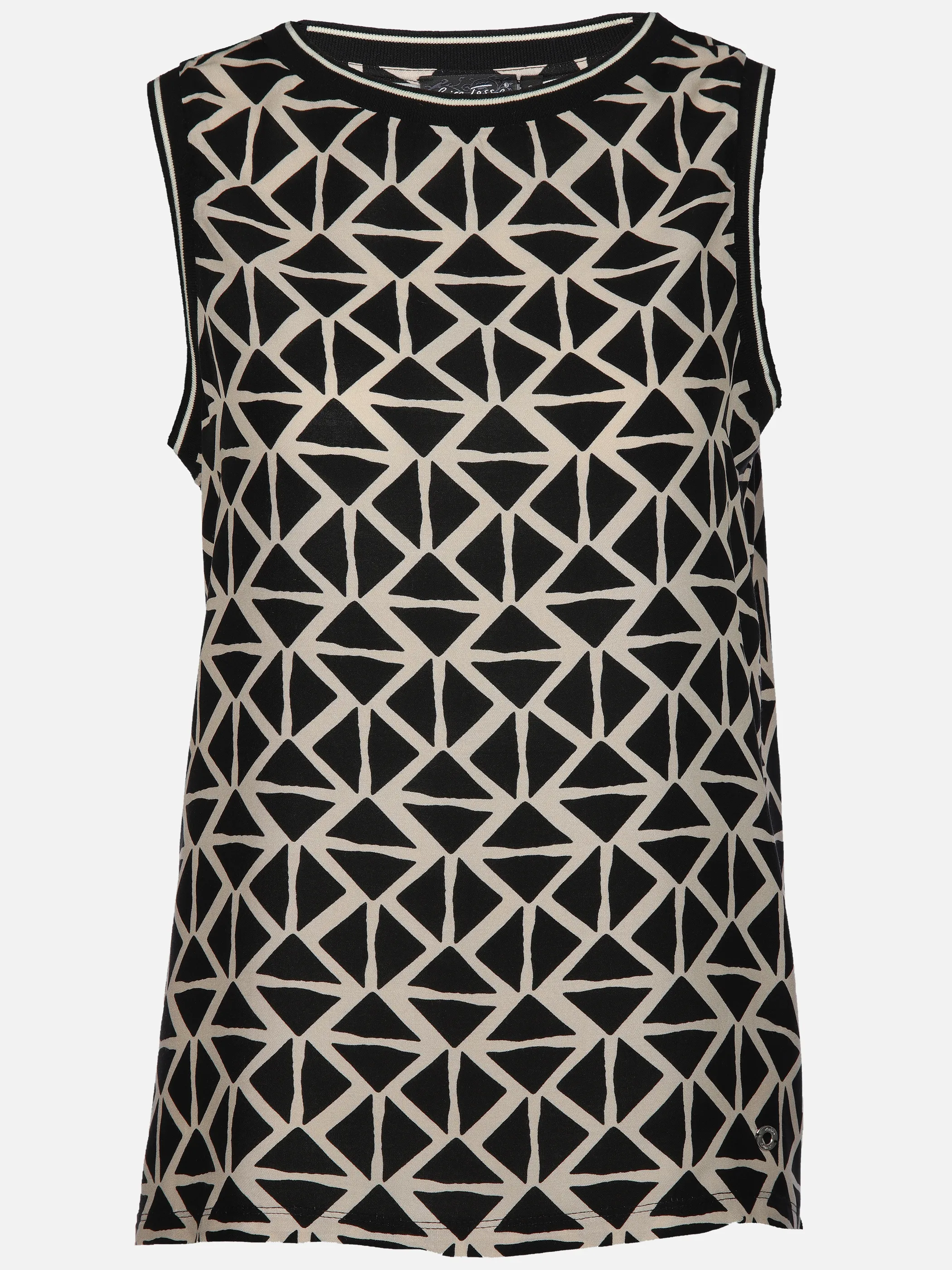 Lisa Tossa Da-Materialmix-Achseltop Schwarz 910718 FRENCH 1