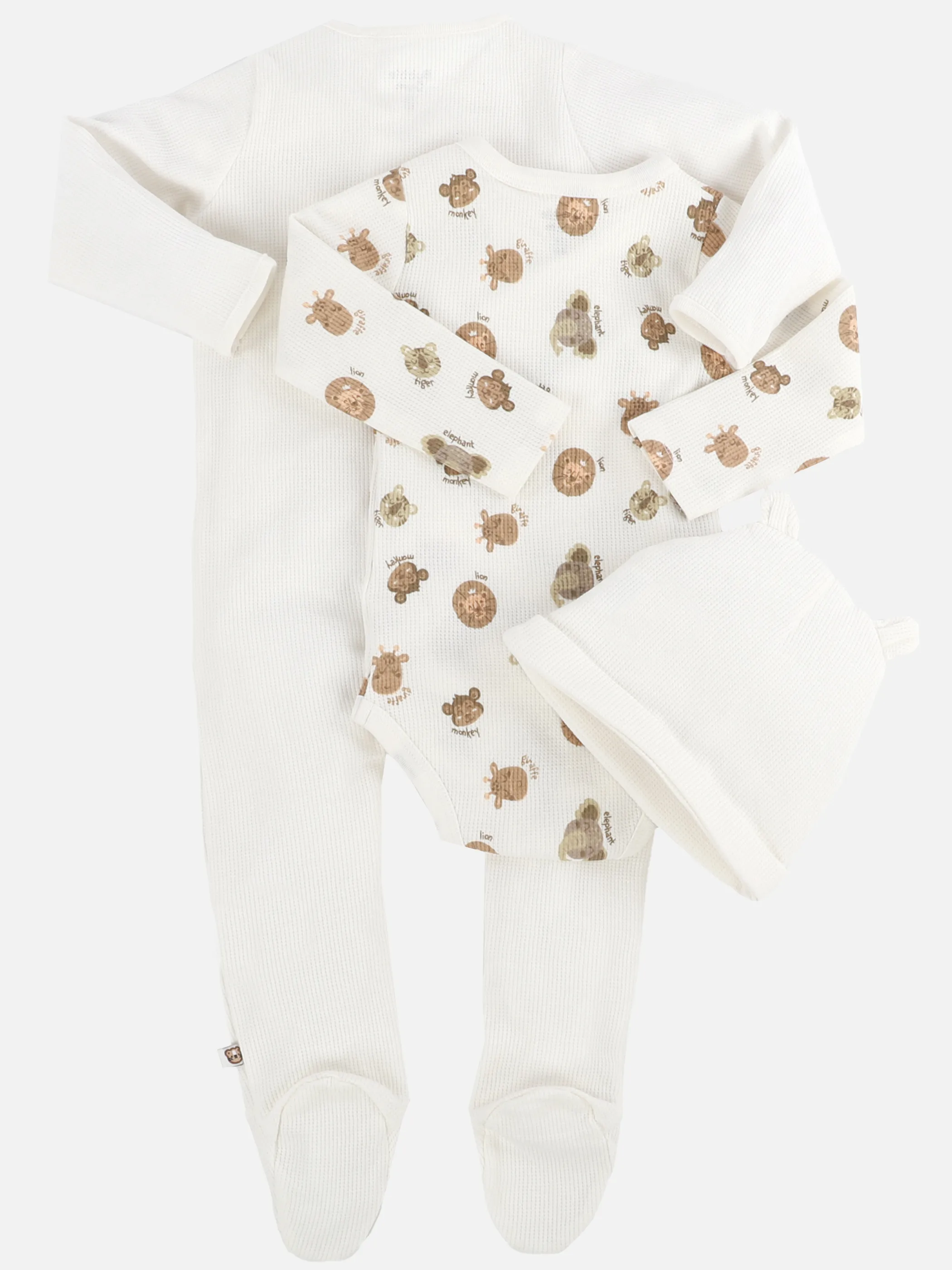 Bubble Gum BJ Body Set in weiß + weiß mit Tiere AOP Weiß 908540 WEIß 2 Bubble Gum BJ Body Set in weiß + weiß mit Tiere AOP Weiß 908540 WEIß 2