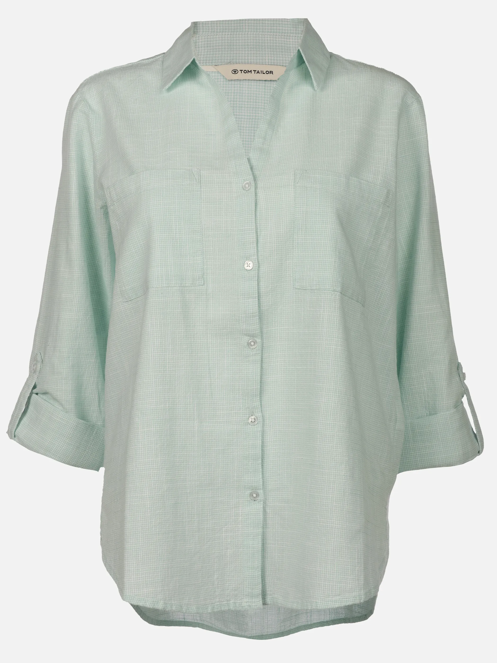 Tom Tailor 1035247 NOS blouse with slub structure Blau 890586 40028 1