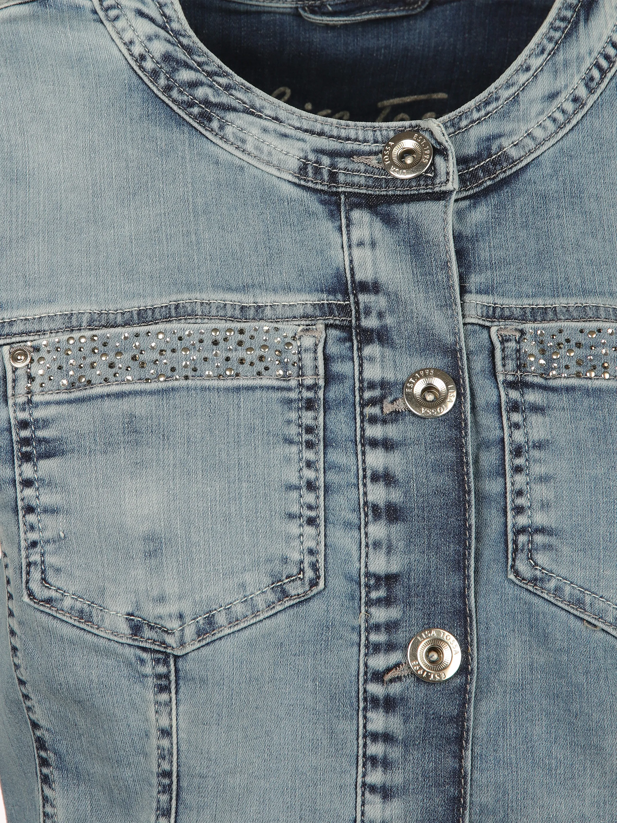 Lisa Tossa Da-Jeansjacke m. Dekoration Blau 908836 LIGHT BLUE 3 Lisa Tossa Da-Jeansjacke m. Dekoration Blau 908836 LIGHT BLUE 3