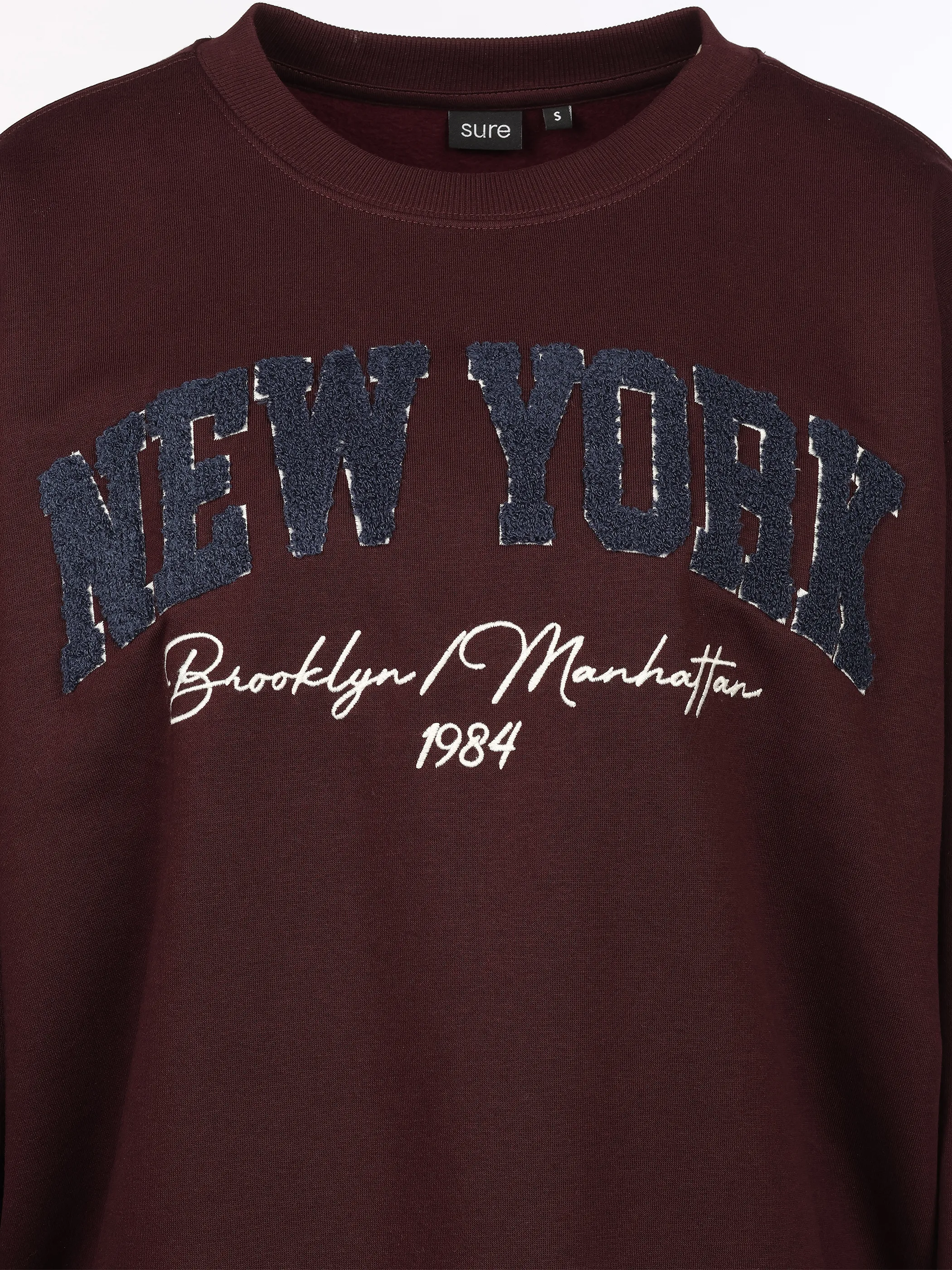 Sure Da-Sweatshirt m. Stickerei Rot 928159 BURGUND 3