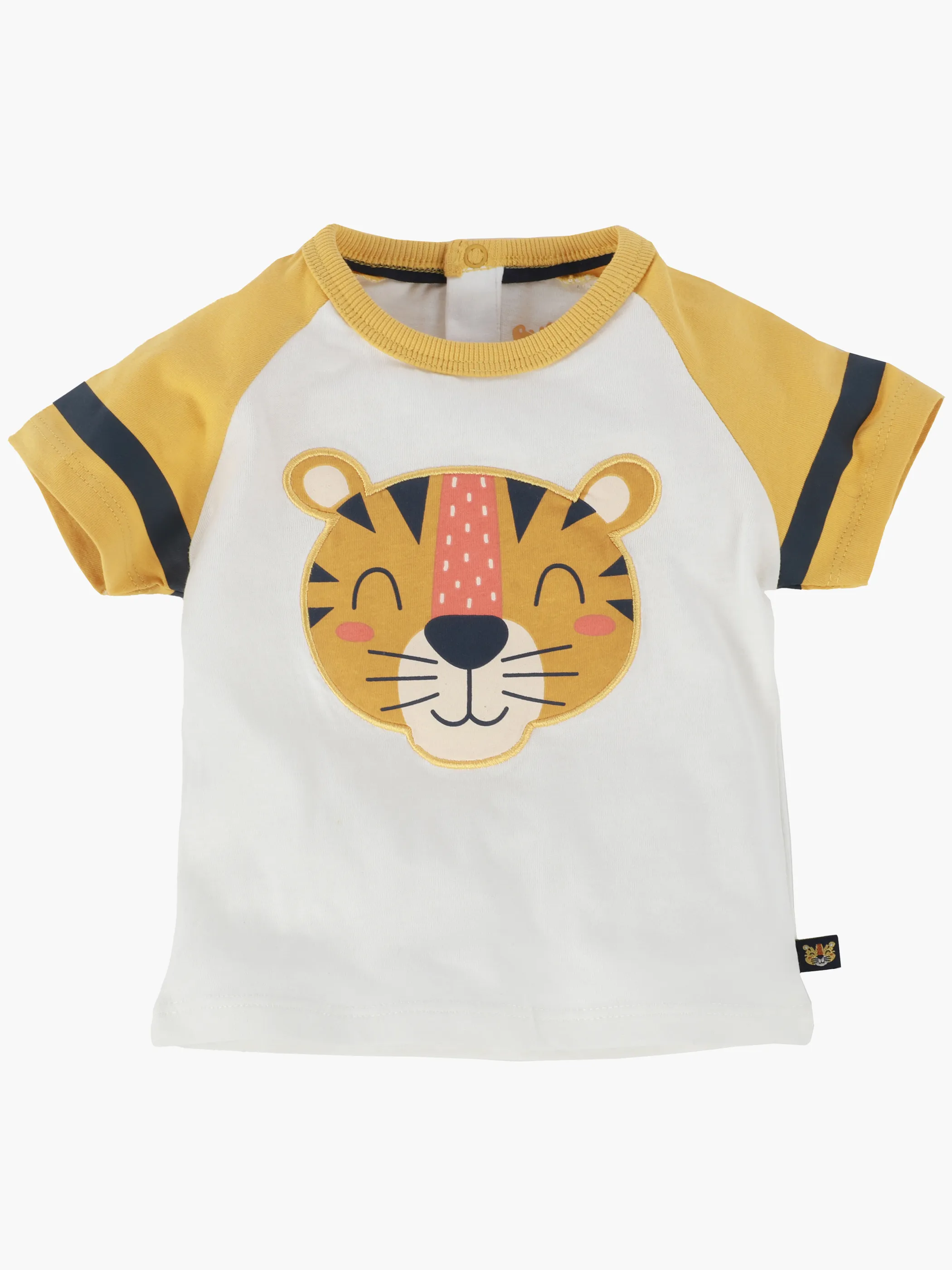 Bubble Gum BJ T-Shirt Kontrast Raglan Ärmeln und Frontprint Weiß 905532 WEIß 1