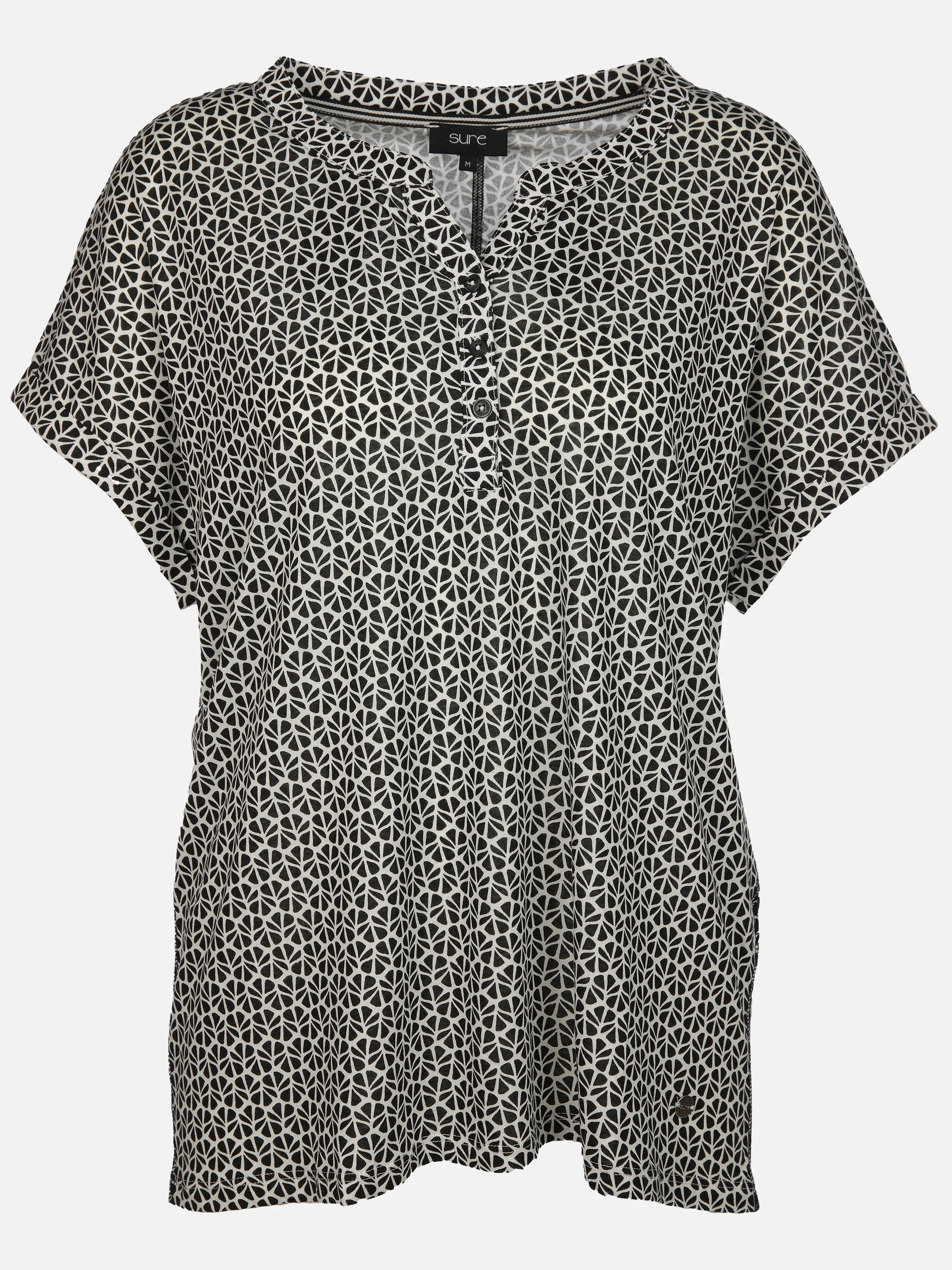Sure Da-Shirt m. Alloverprint Schwarz 907367 SW 1 Sure Da-Shirt m. Alloverprint Schwarz 907367 SW 1