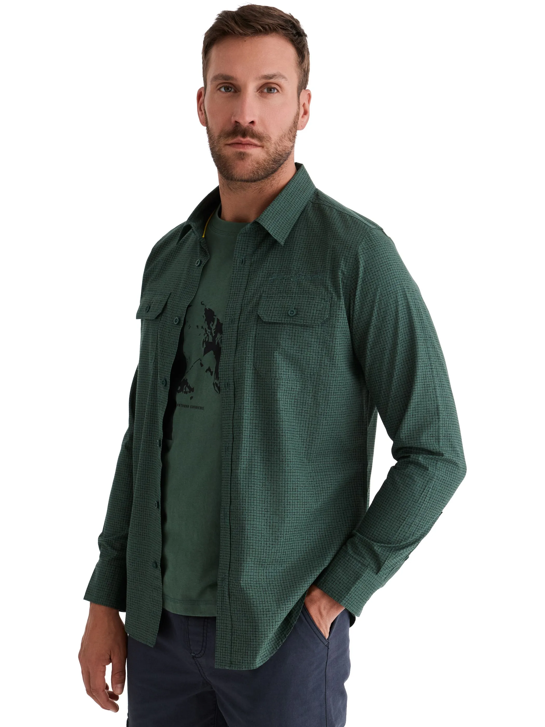 HERO by John Medoox 73102290009149 He. Bluse/Hemd, Grün 928404 9149 4