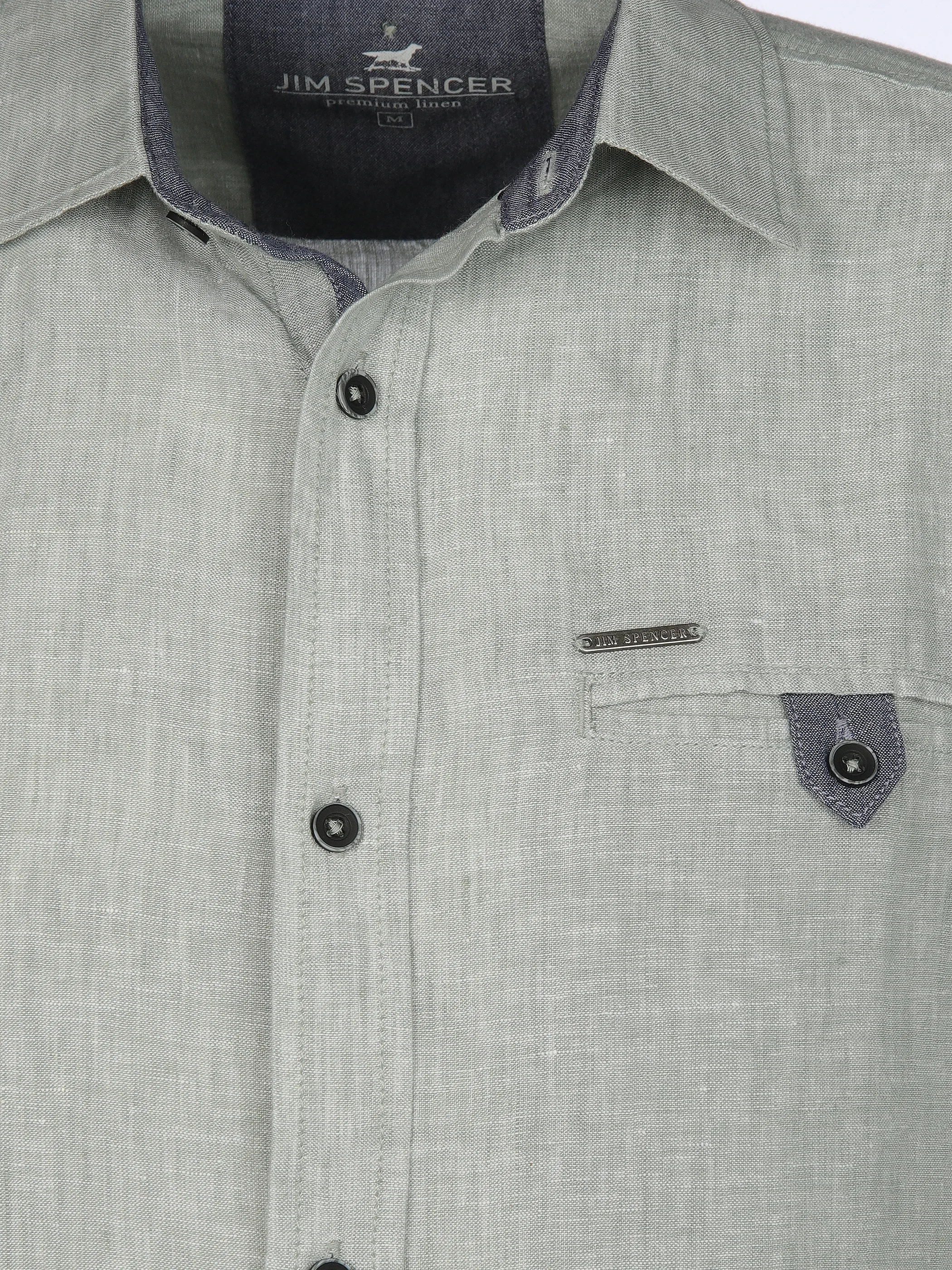 Jim Spencer He. Leinenhemd 1/2 Arm Grün 906596 MINT 3 Jim Spencer He. Leinenhemd 1/2 Arm Grün 906596 MINT 3