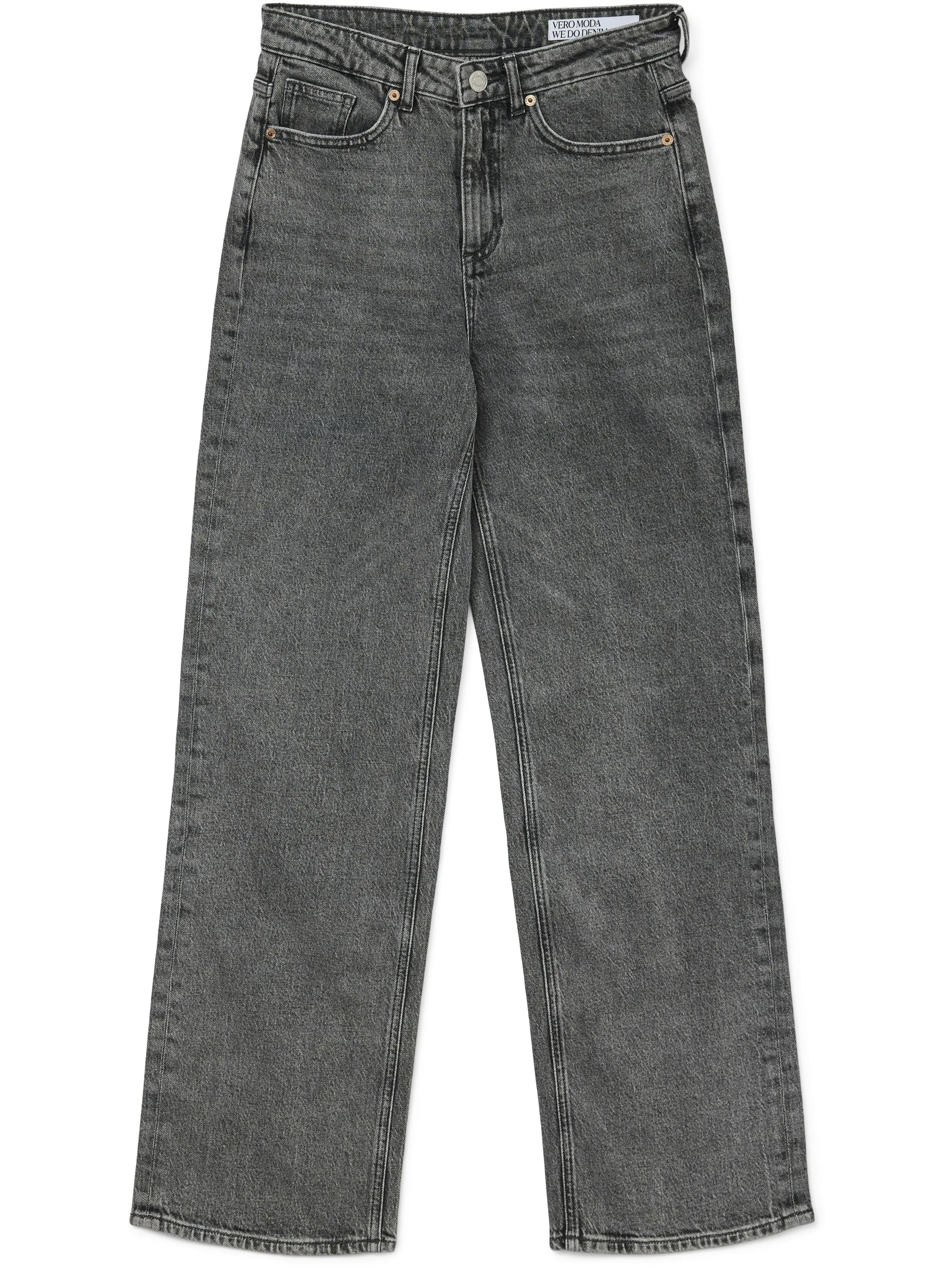 Vero Moda 10287304 VMTESSA HR WIDE JEANS Grau 913116 178004 1