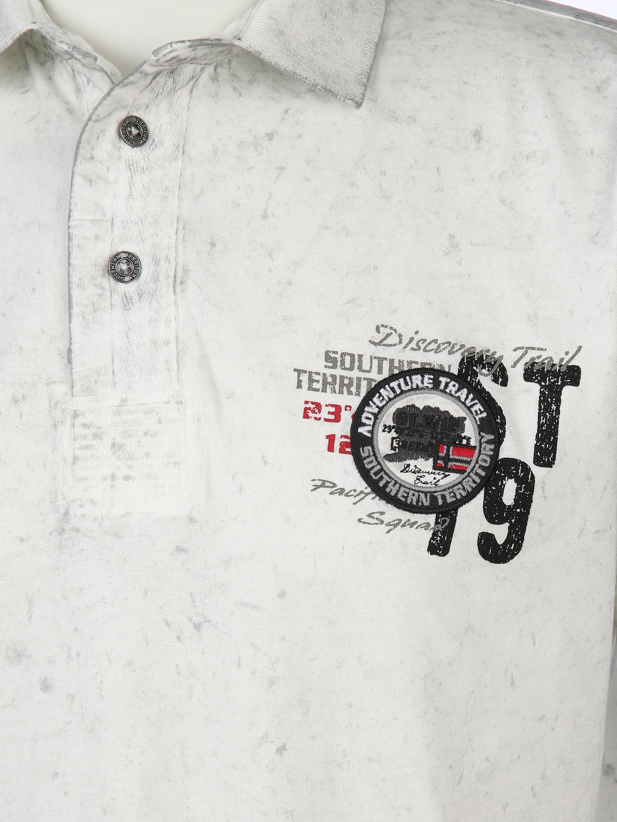 Southern Territory He. Poloshirt 1/2 Arm oilwash Weiß 894392 WHITE 3 Southern Territory He. Poloshirt 1/2 Arm oilwash Weiß 894392 WHITE 3