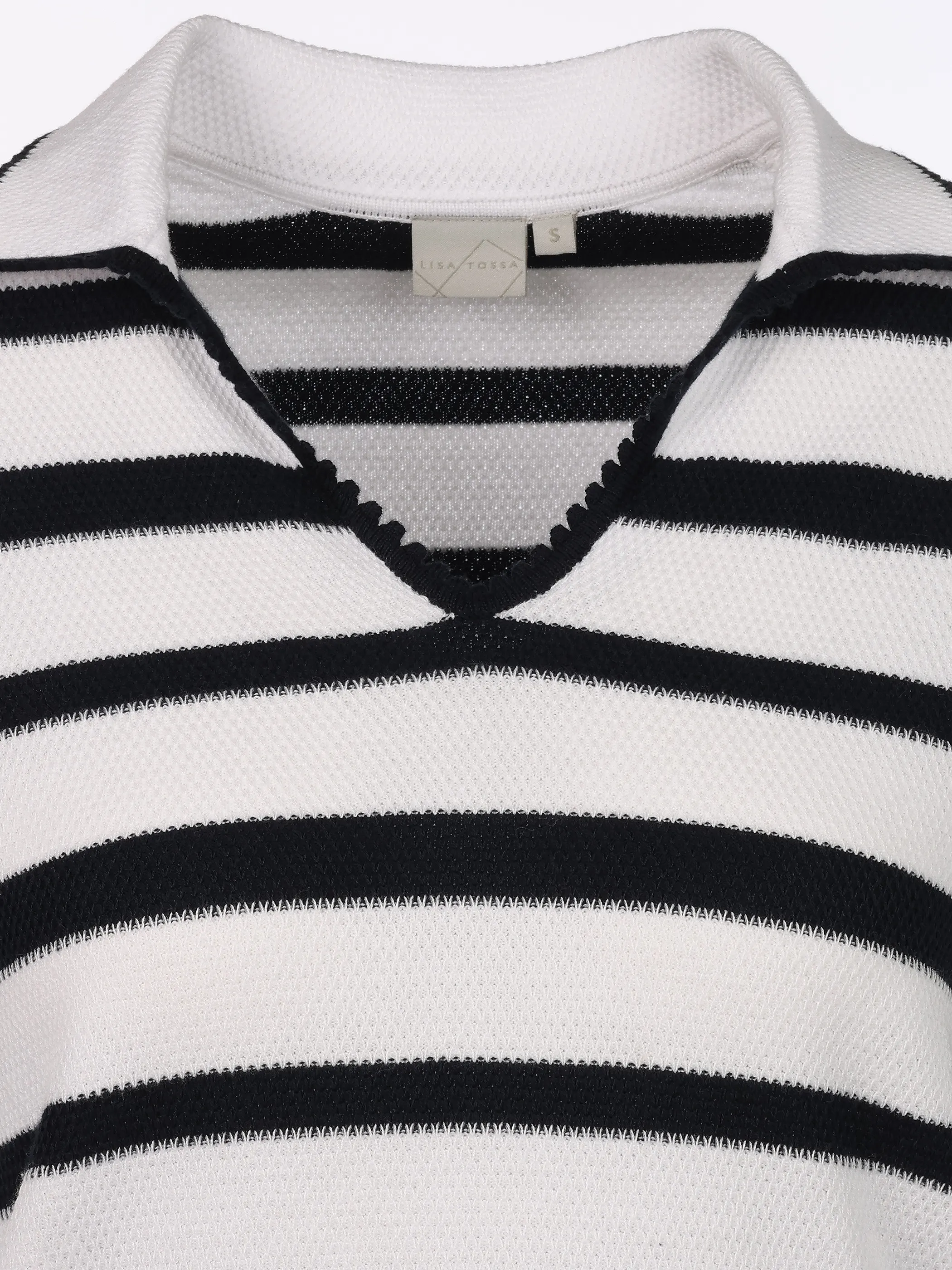 Lisa Tossa Da-Polo-Strickshirt Weiß 920852 WE/MARINE 3