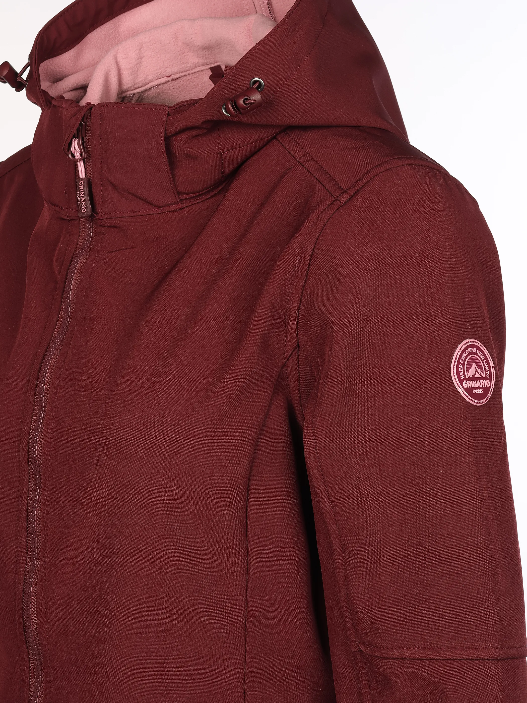 Grinario Sports Da-Softshelljacke, m. Kapuze Rot 928448 BORDEAUX 4