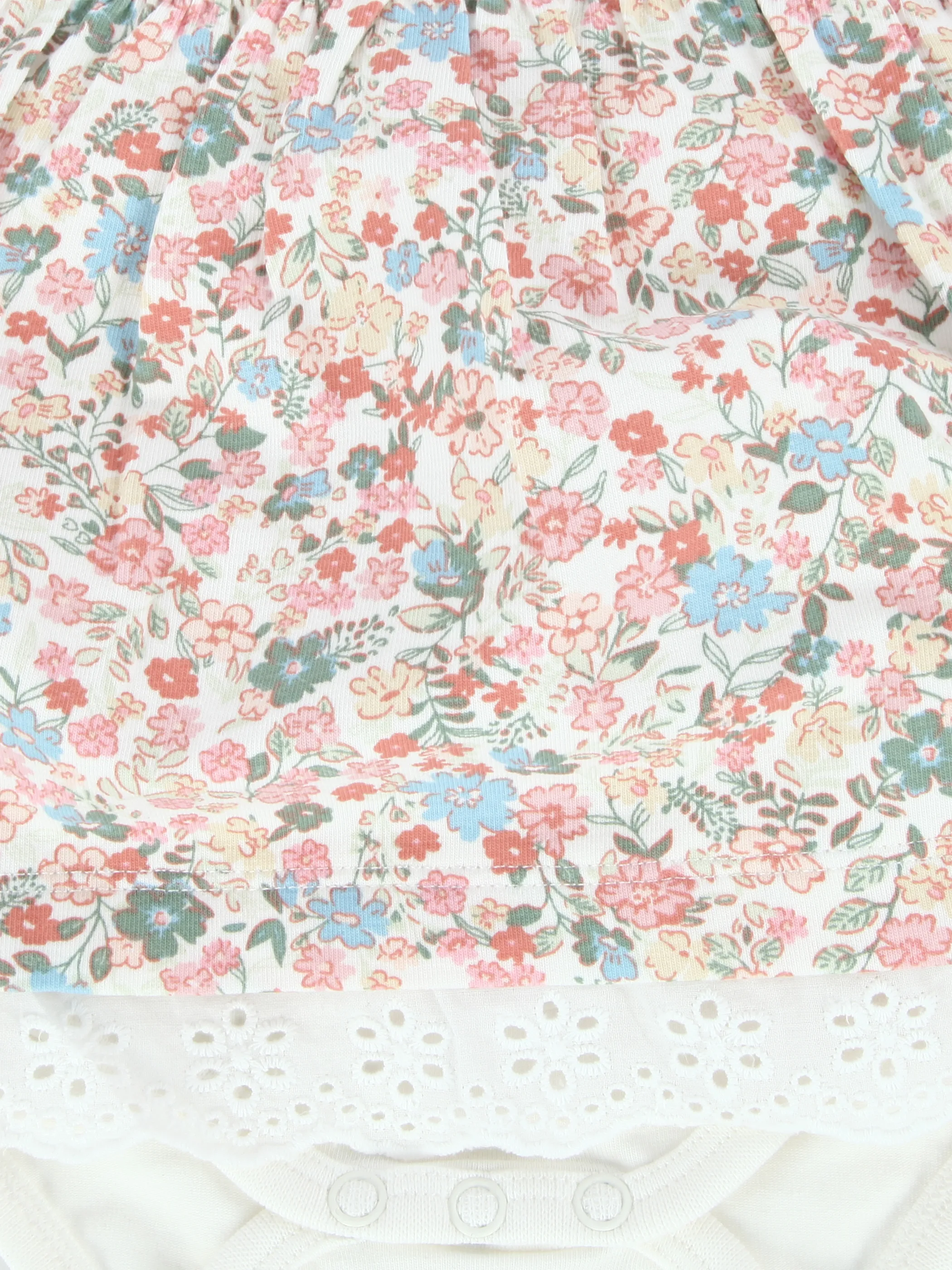 Bubble Gum BM Kleid mit Blumen AOP und Fake Body Bunt 905631 BUNT 3
