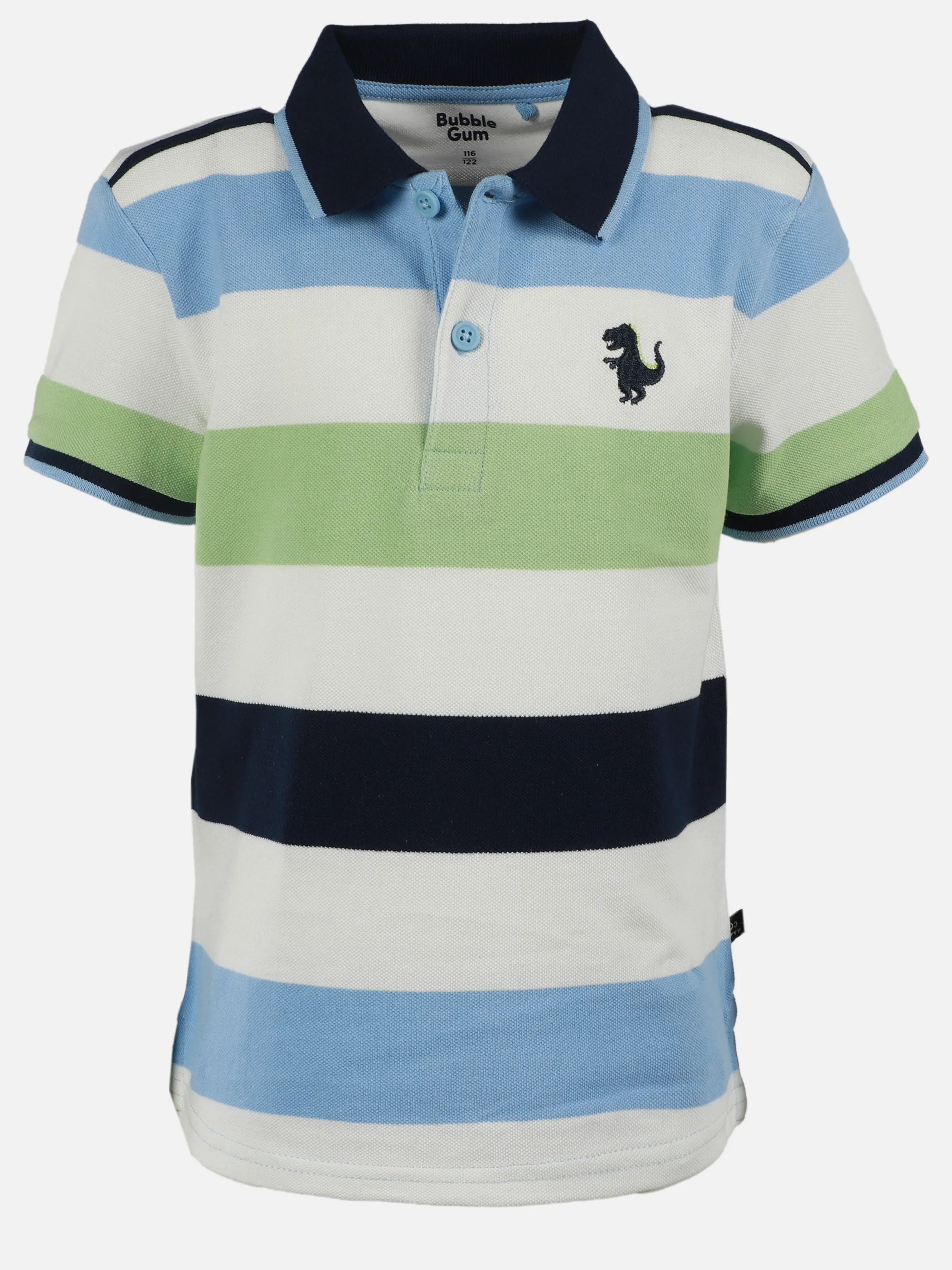 Bubble Gum KJ Poloshirt gestreift in bunt mit dino print Bunt 908679 BUNT 1