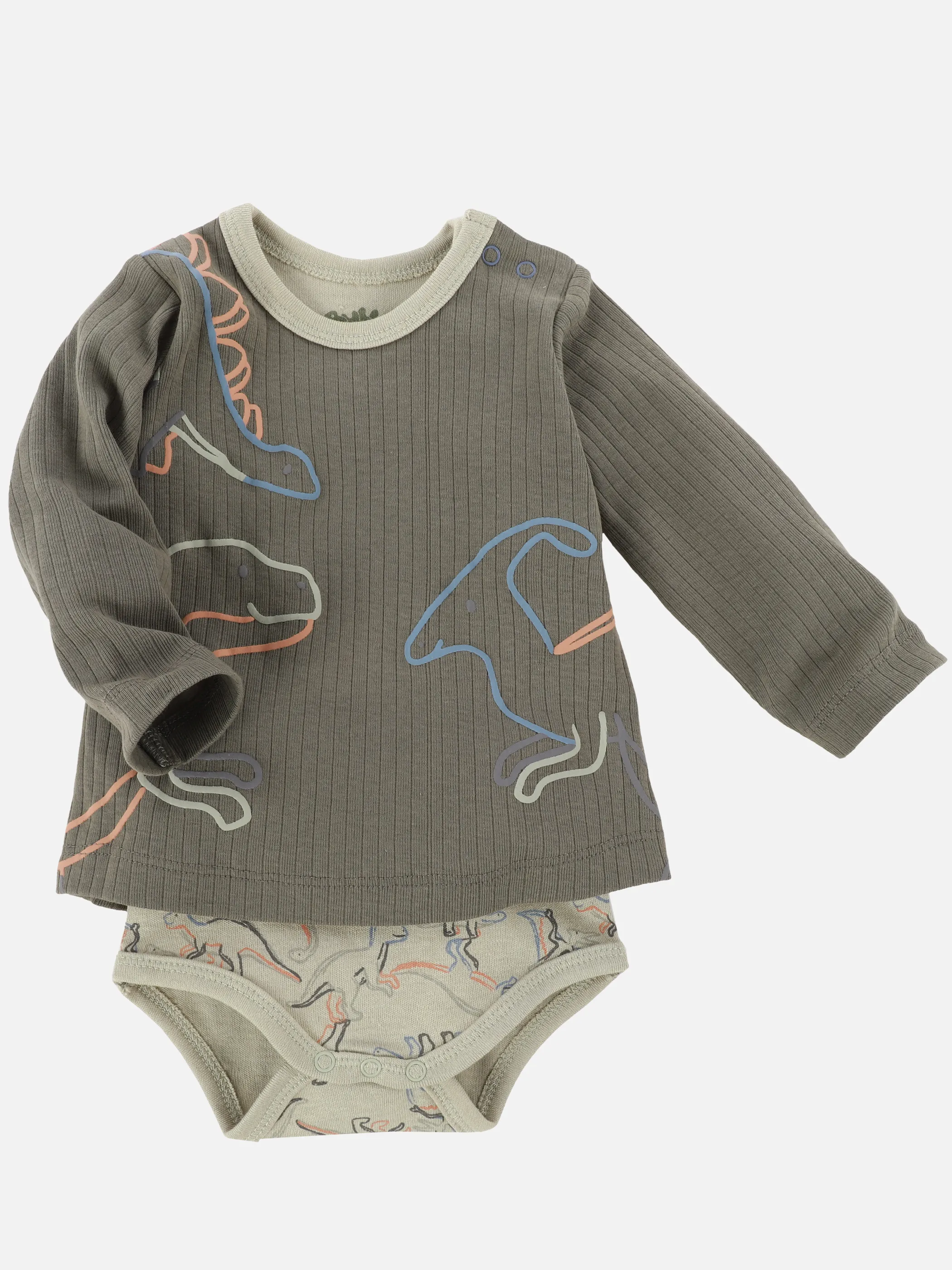 Bubble Gum Baby jungen Longsleeve Body mit Fake T-Shirt Oliv 899733 OLIVE 1 Bubble Gum Baby jungen Longsleeve Body mit Fake T-Shirt Oliv 899733 OLIVE 1