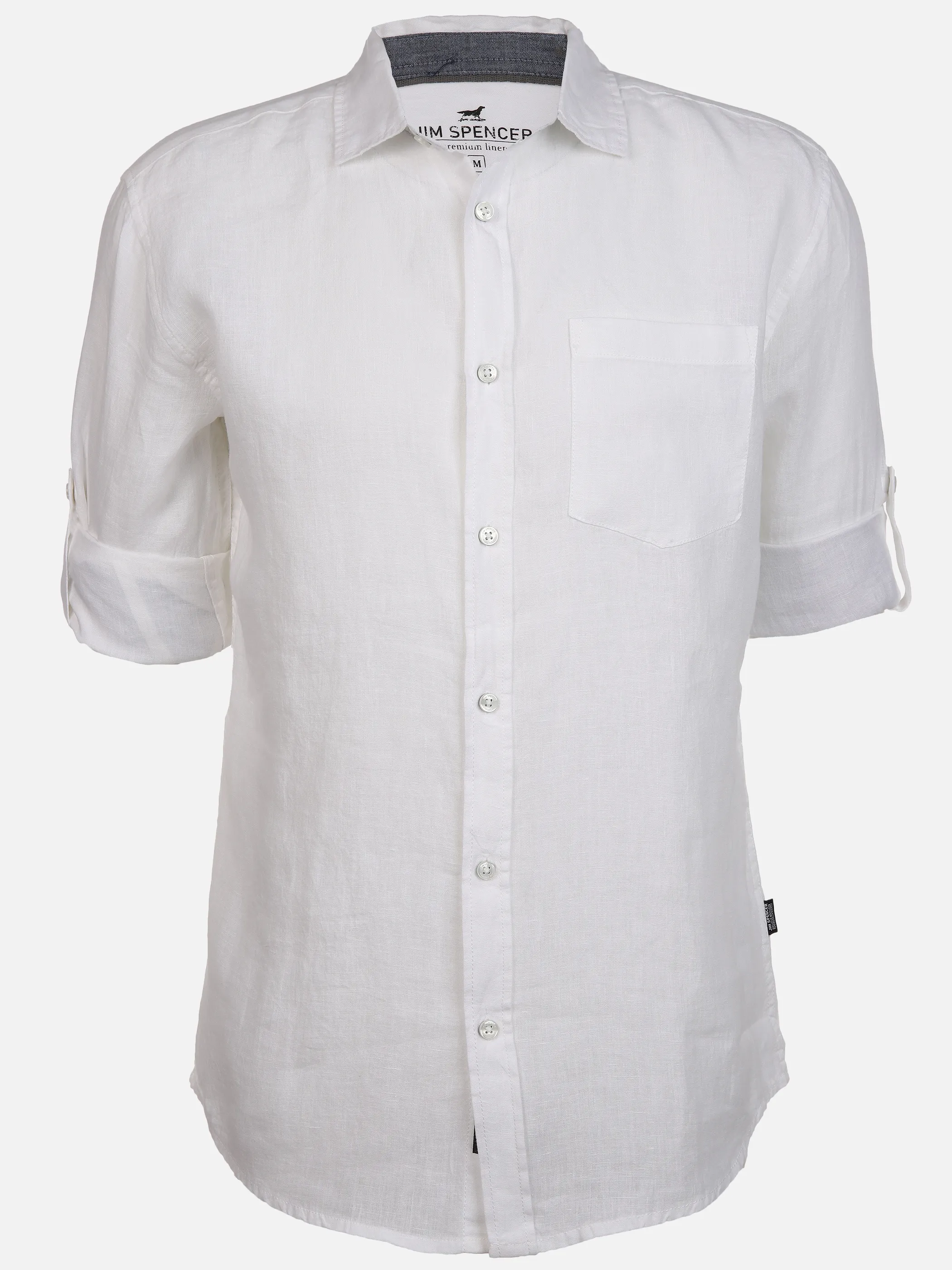 Jim Spencer He. Leinenhemd 1/1 Arm Kent Weiß 892986 WHITE 1 Jim Spencer He. Leinenhemd 1/1 Arm Kent Weiß 892986 WHITE 1