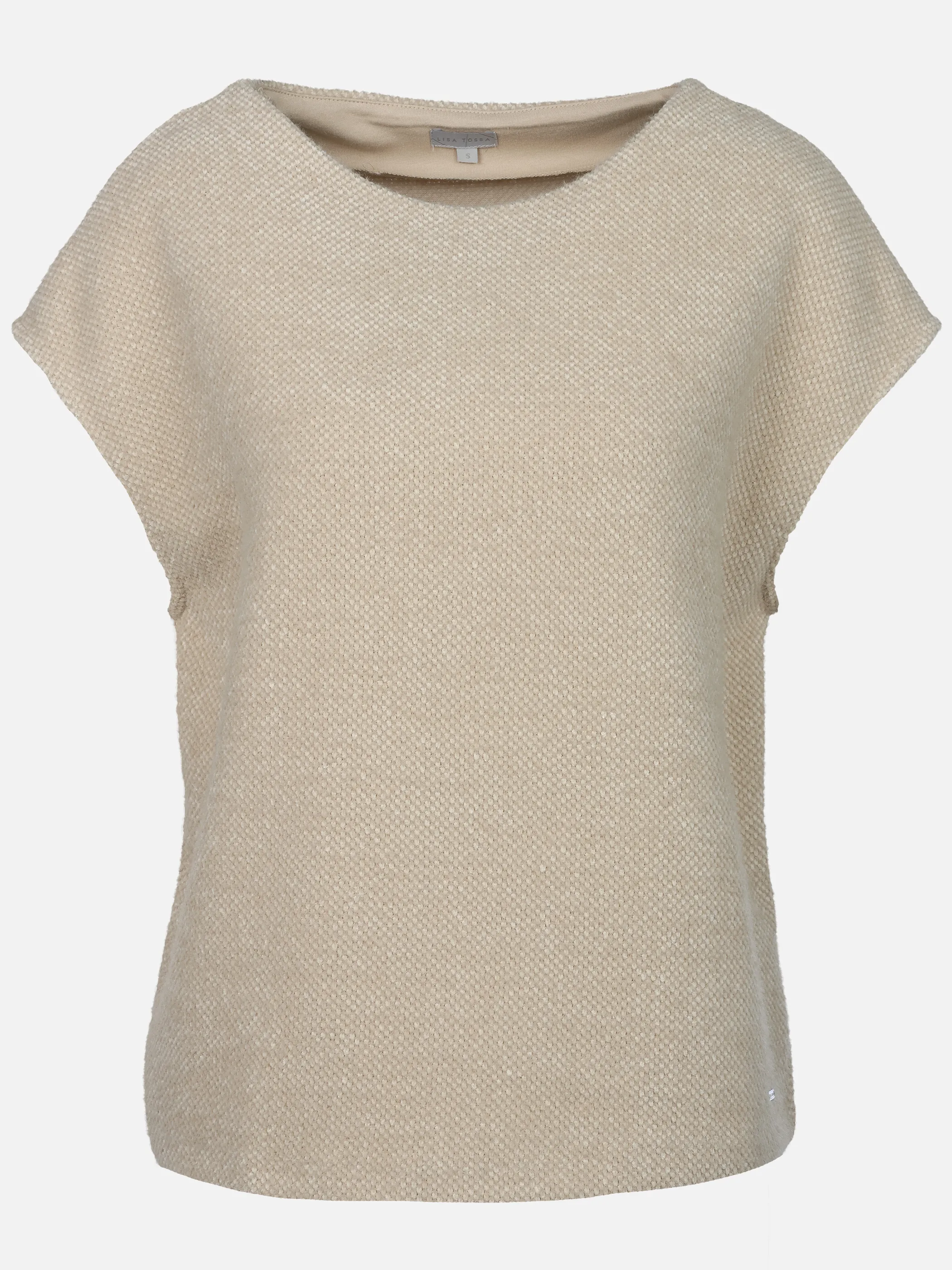 Lisa Tossa Da. Flausch Pullunder mit Stehkragen Beige 928636 OXFORDTAN 1