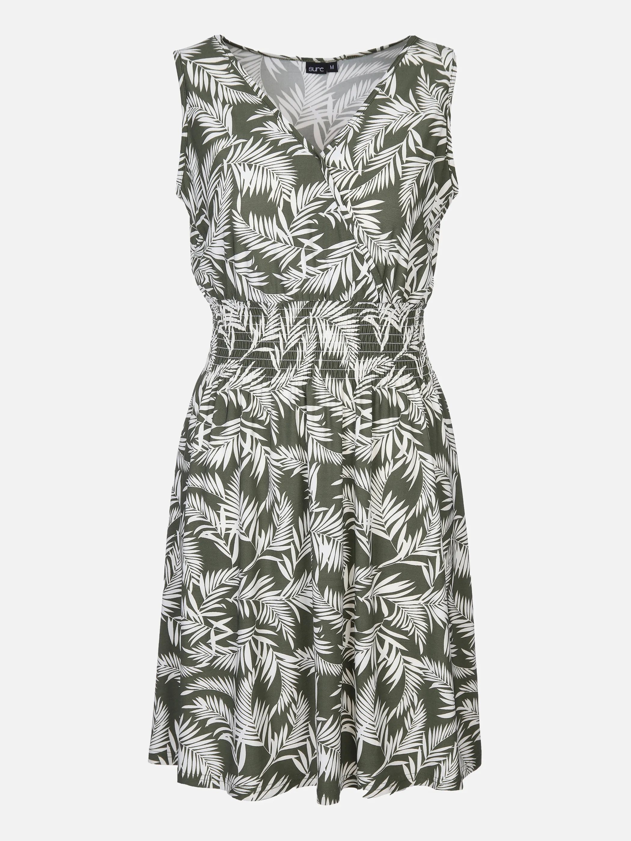 Sure Da-Alloverdruck-Kleid 1/2 Arm Grün 851885 OLIVE PALM 1