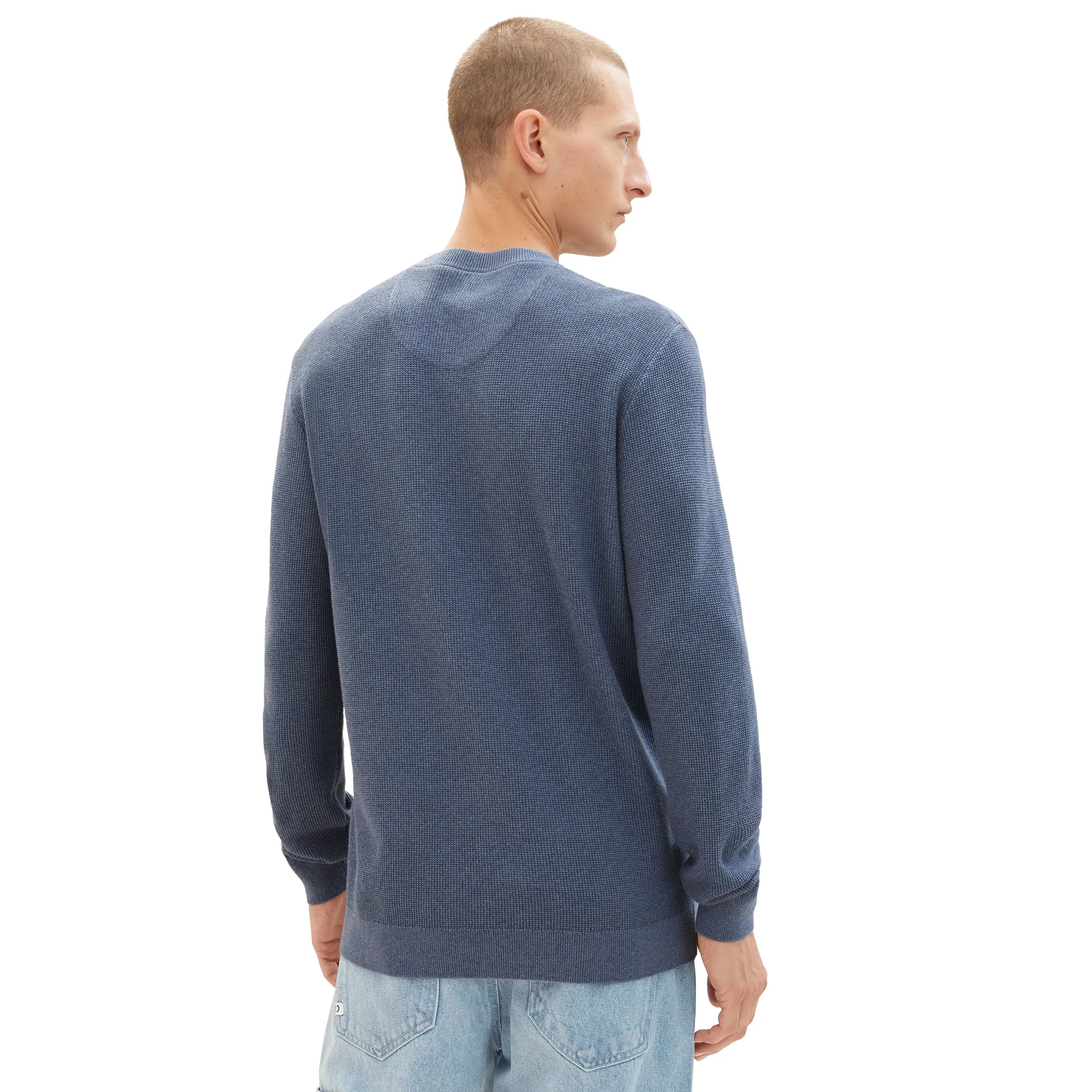 Tom Tailor 1038612 NOS structured crewneck knit Blau 884262 18964 2 Tom Tailor 1038612 NOS structured crewneck knit Blau 884262 18964 2