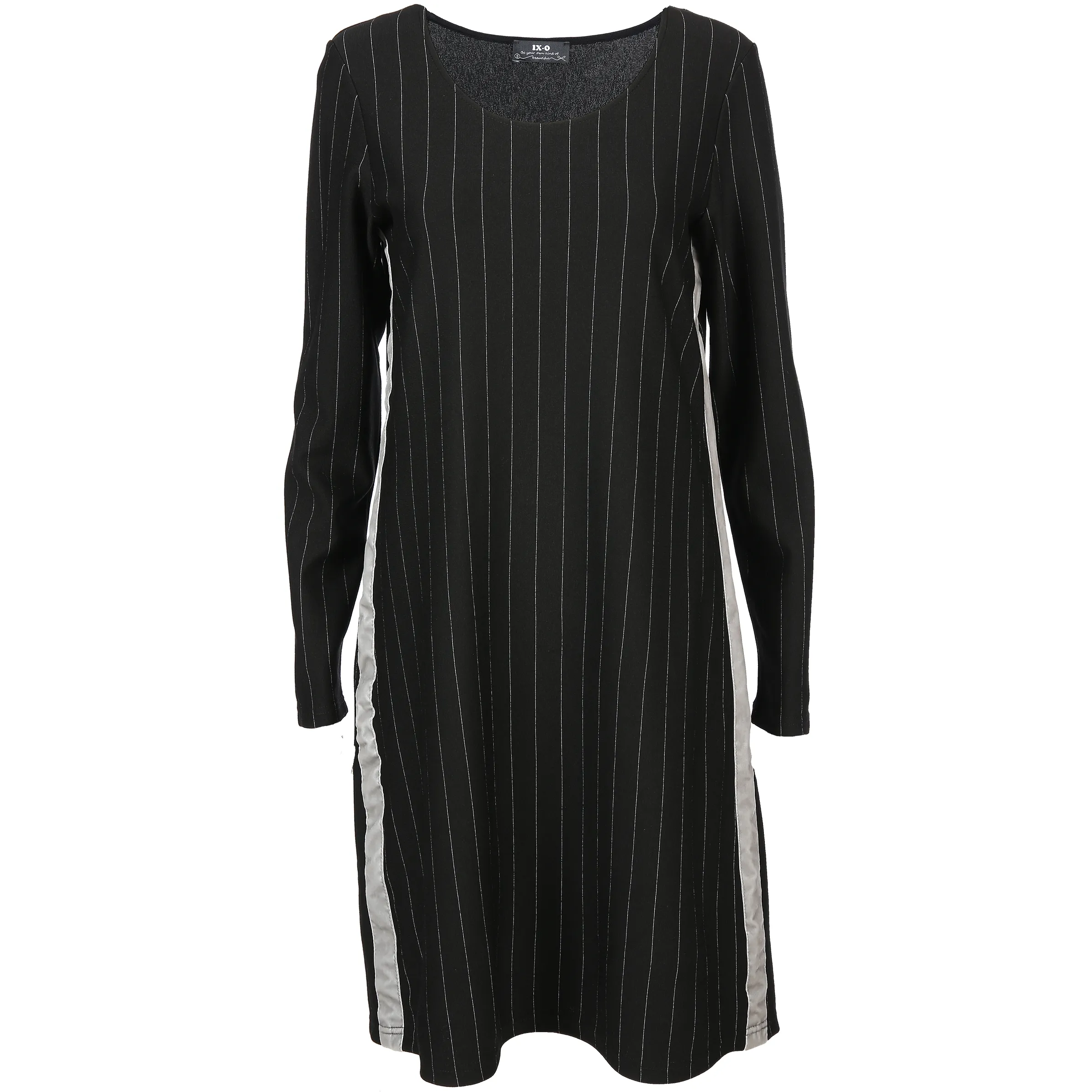 IX-O YF-Da-Kleid m. Nadelstreifen Schwarz 805289 SCHWARZ/WE 1