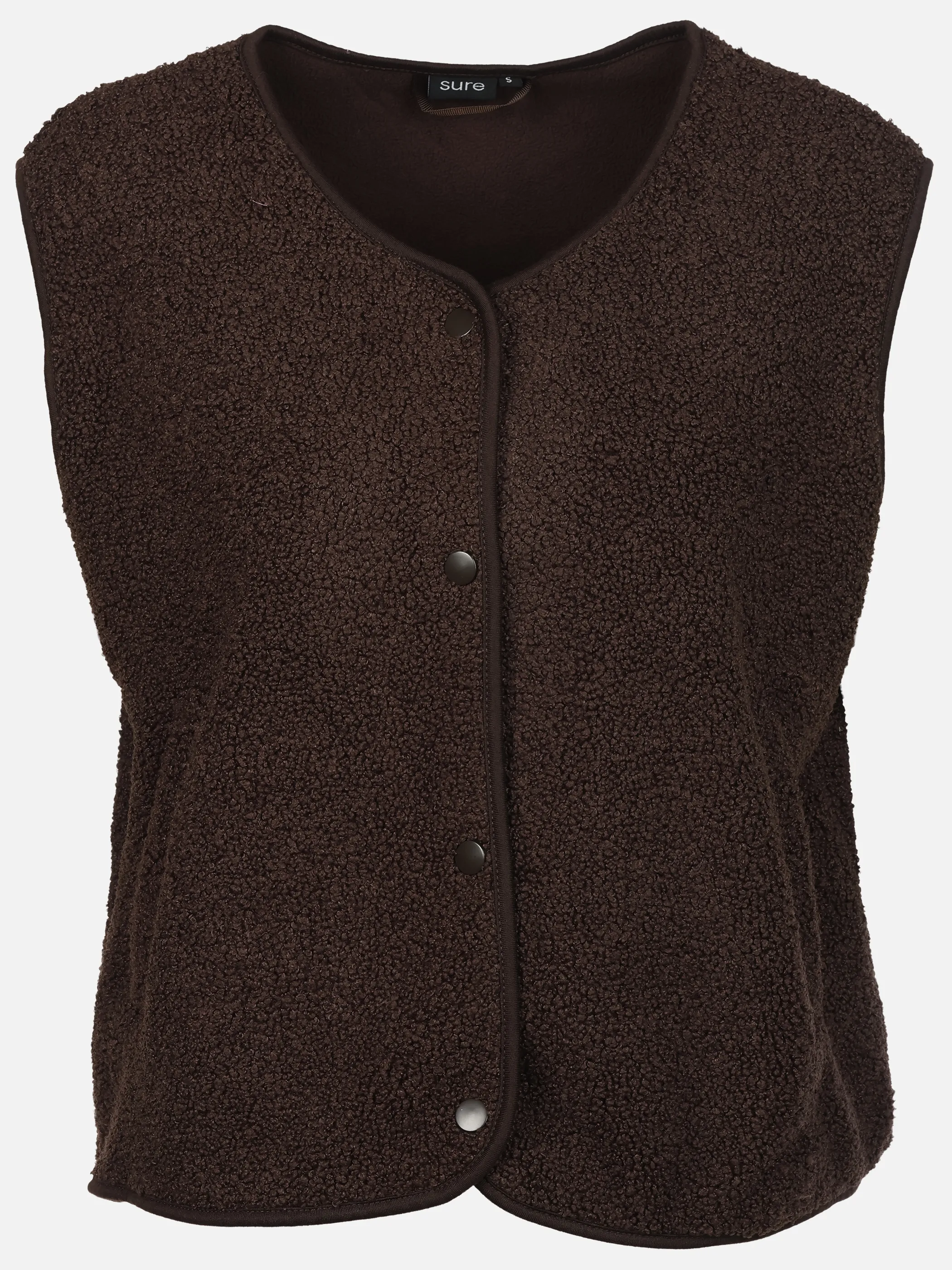 Sure Da.Teddy Fleece Weste Braun 928447 JAVA 1