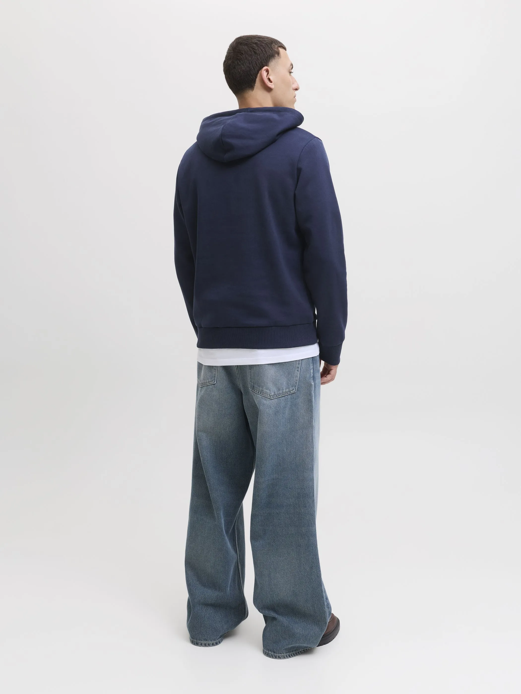 Jack Jones 12279119 JJGEPLAS SWEAT HOOD Schwarz 913159 175917 2